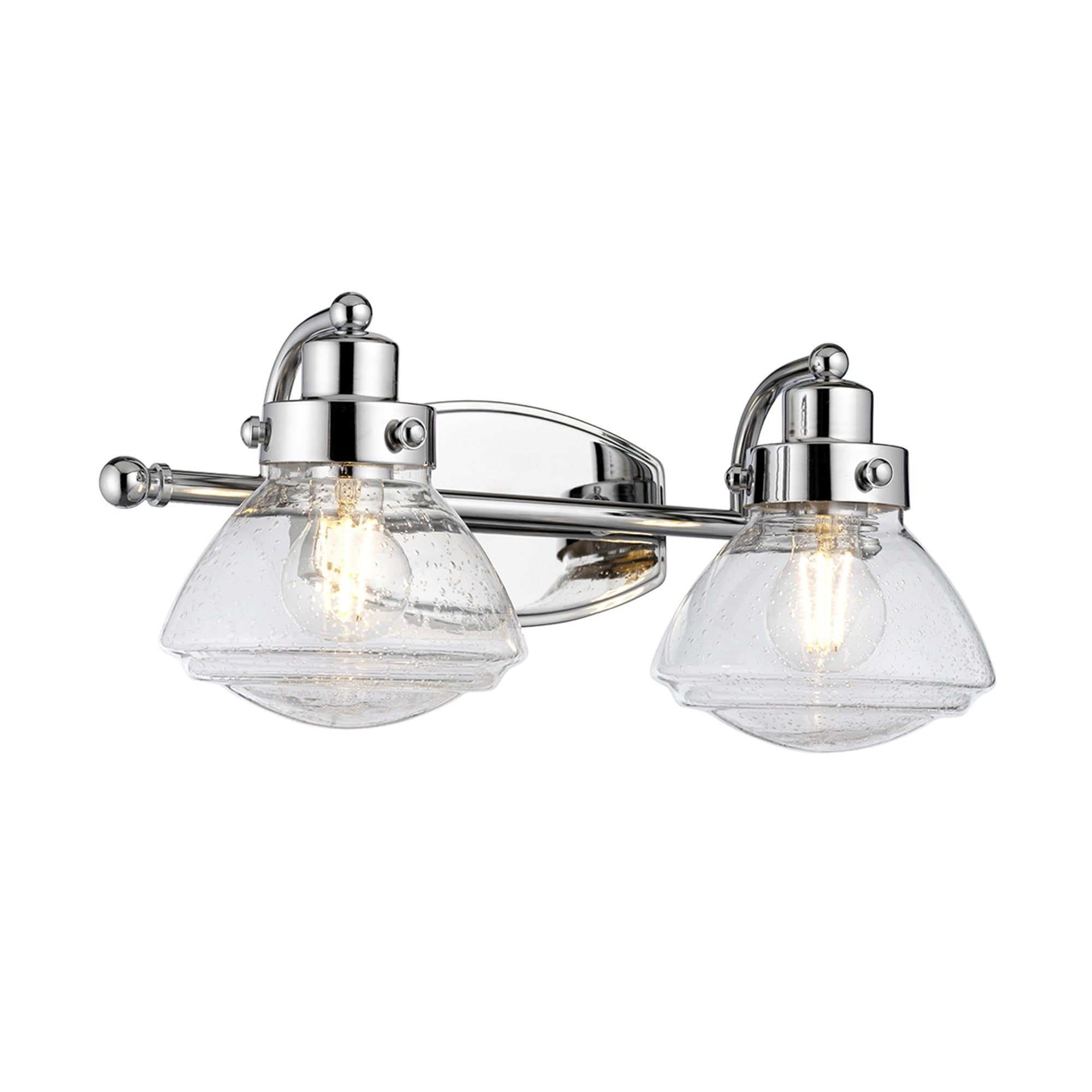 Quintiesse Scholar 2 Light Bathroom Wall Light - Polished Chrome