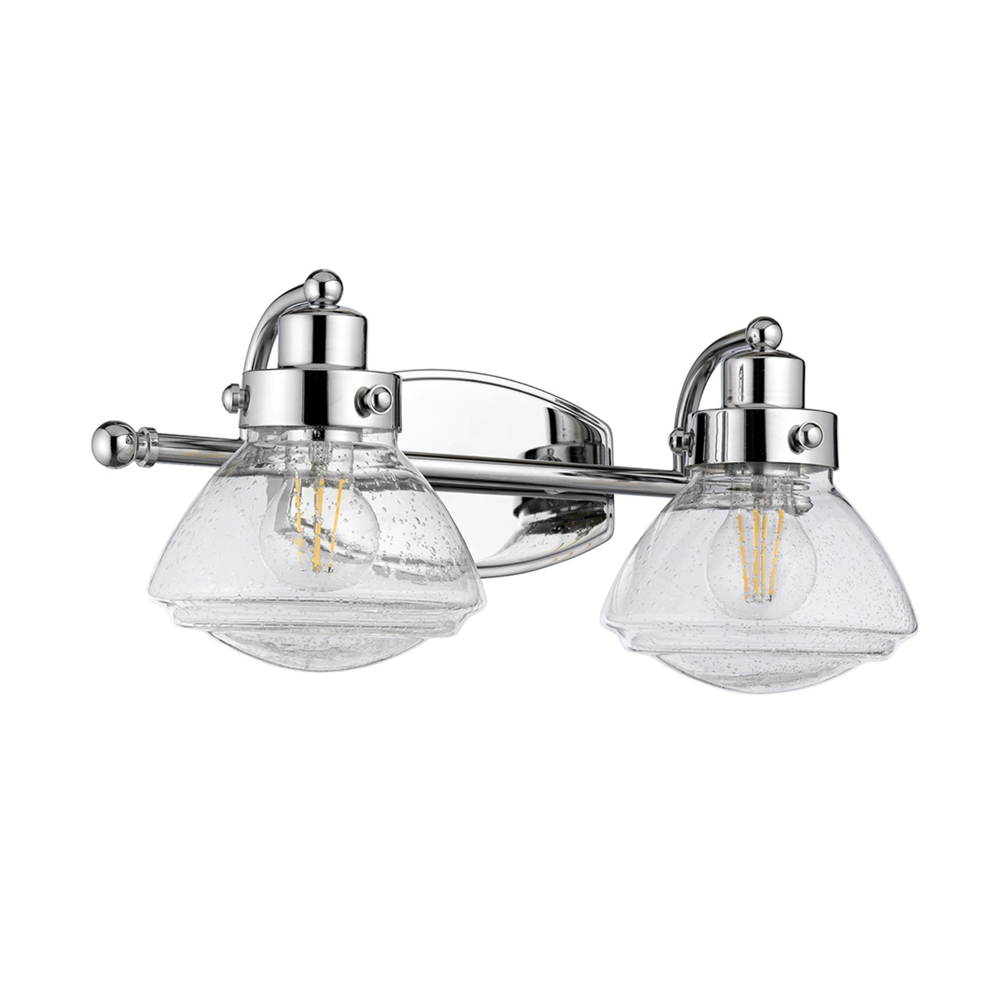 Quintiesse Scholar 2 Light Bathroom Wall Light - Polished Chrome
