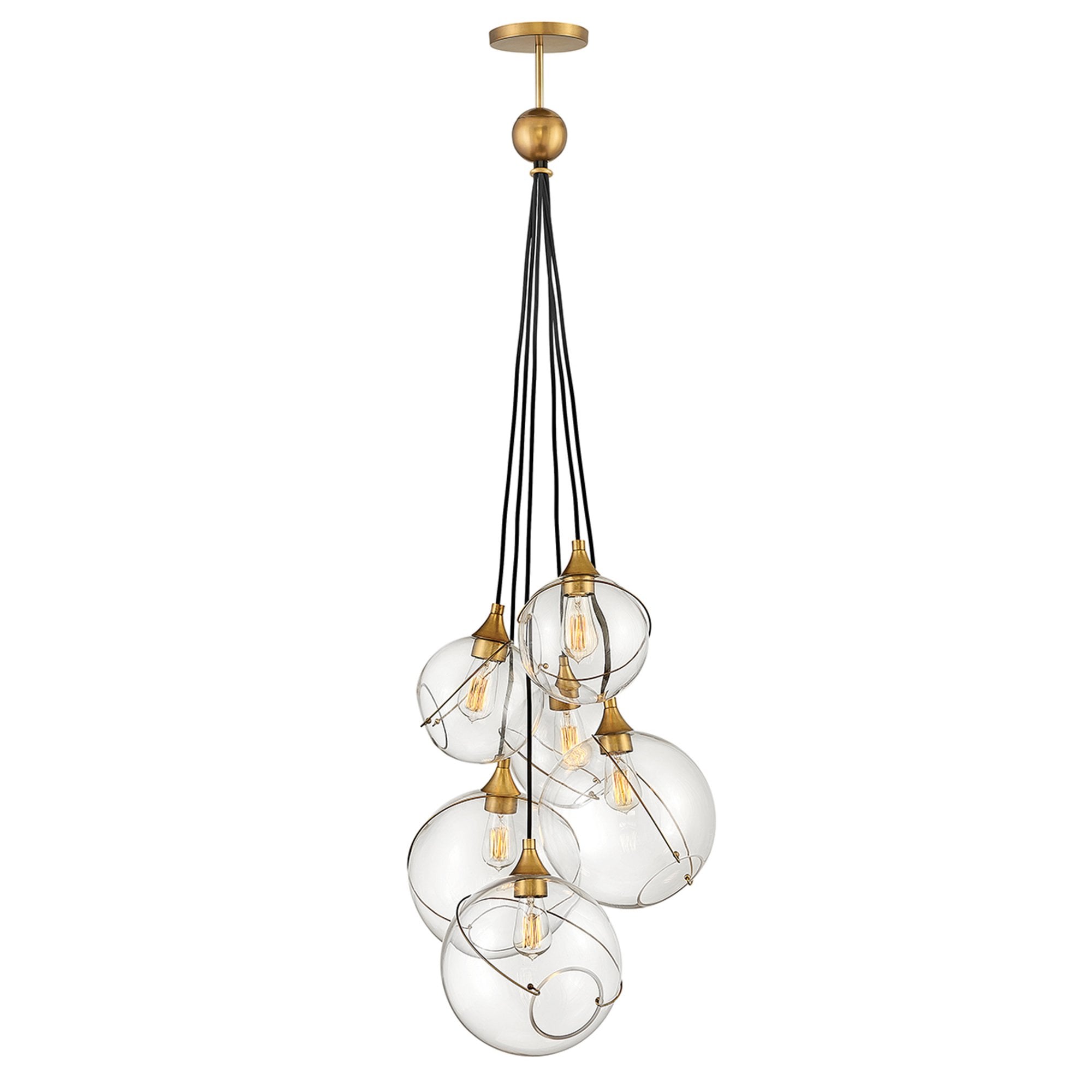 Quintiesse Skye 6 Light Pendant - Heritage Brass