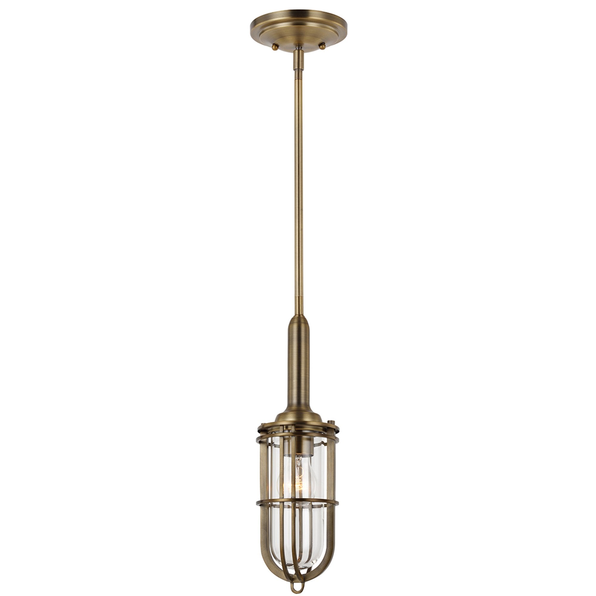 Quintiesse Urban Restoration Single Bathroom Pendant - Dark Antique Brass