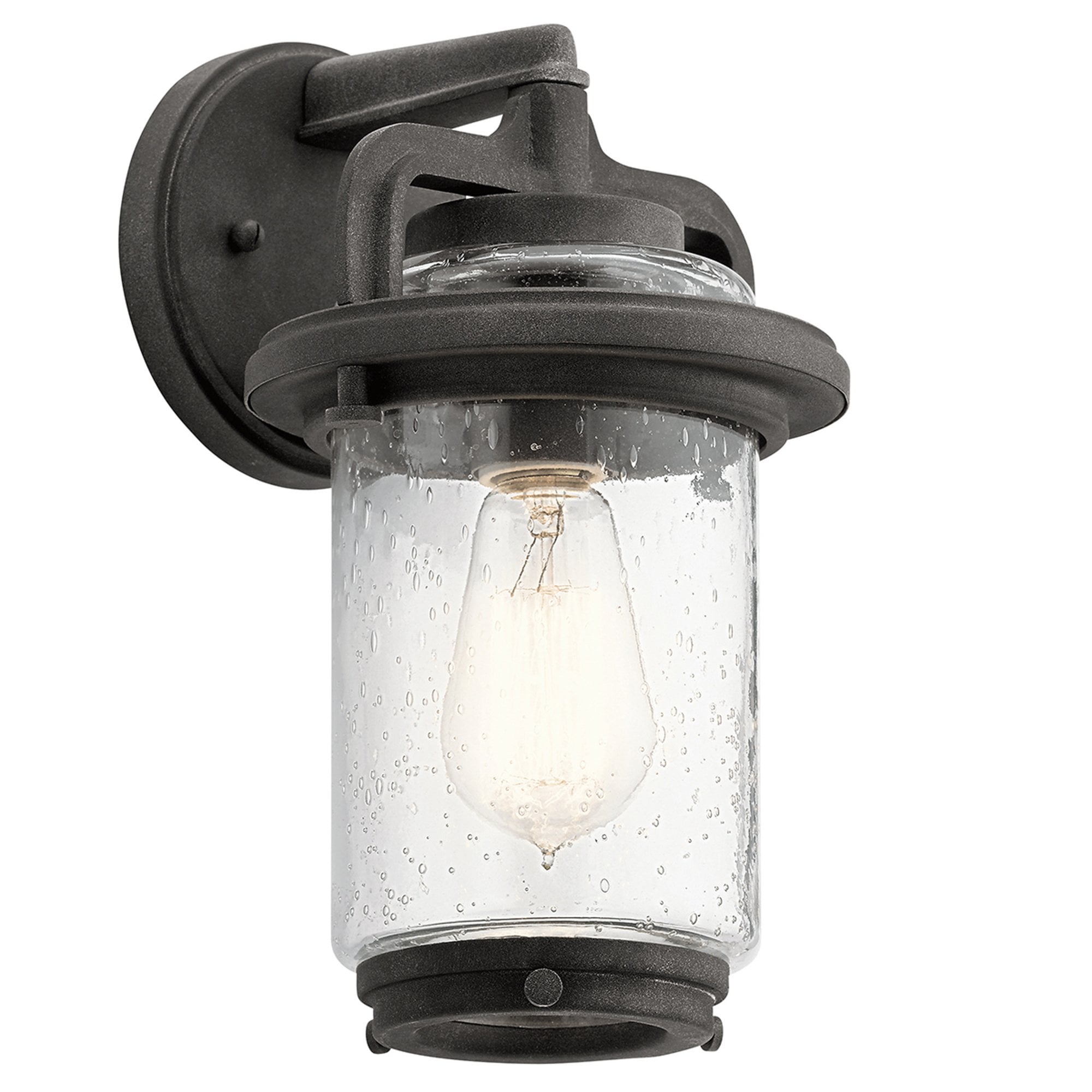 Quintiesse Andover Single Small Wall Lantern - Weathered Zinc