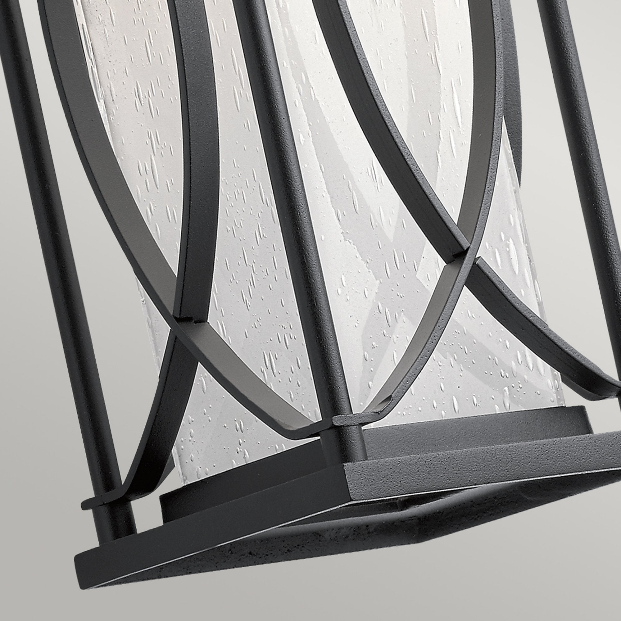 Quintiesse Ashbern Single Small IP44 Wall Lantern - Textured Black