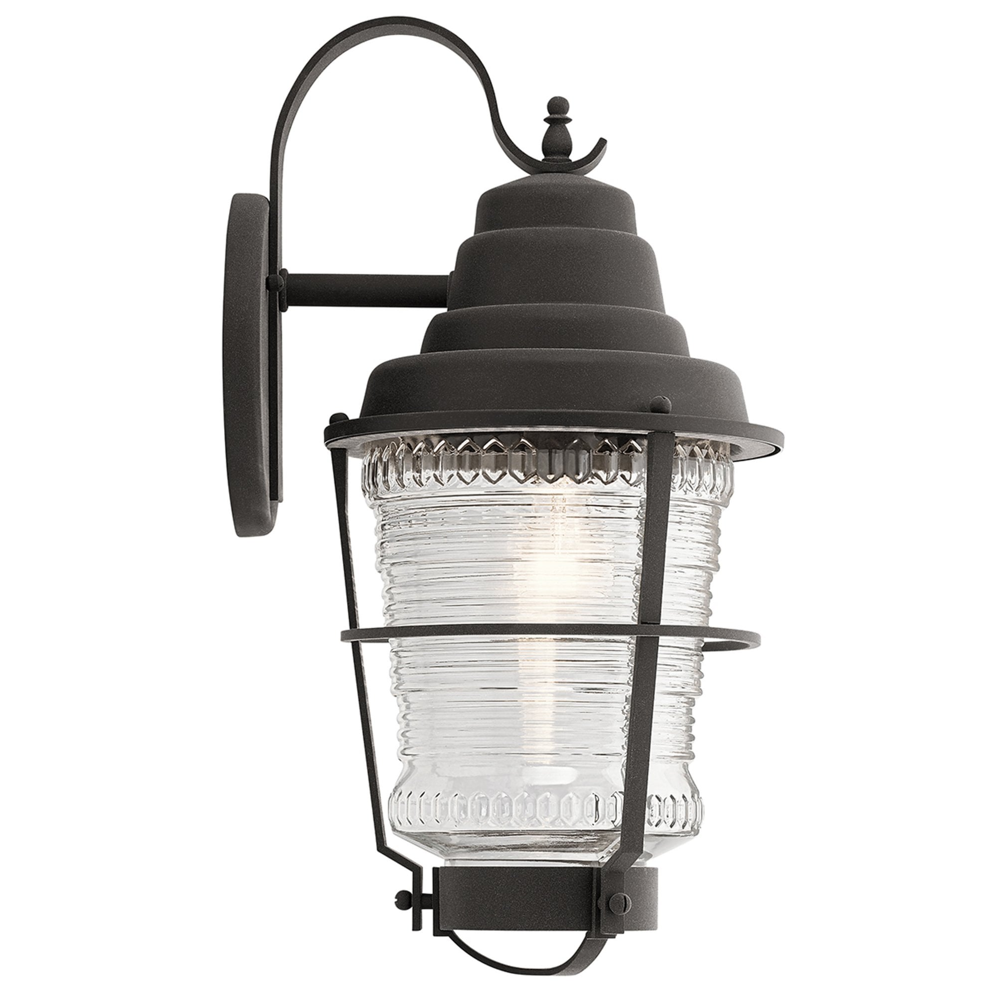 Quintiesse Chance Harbor Single Large IP44 Wall Lantern - Weathered Zinc