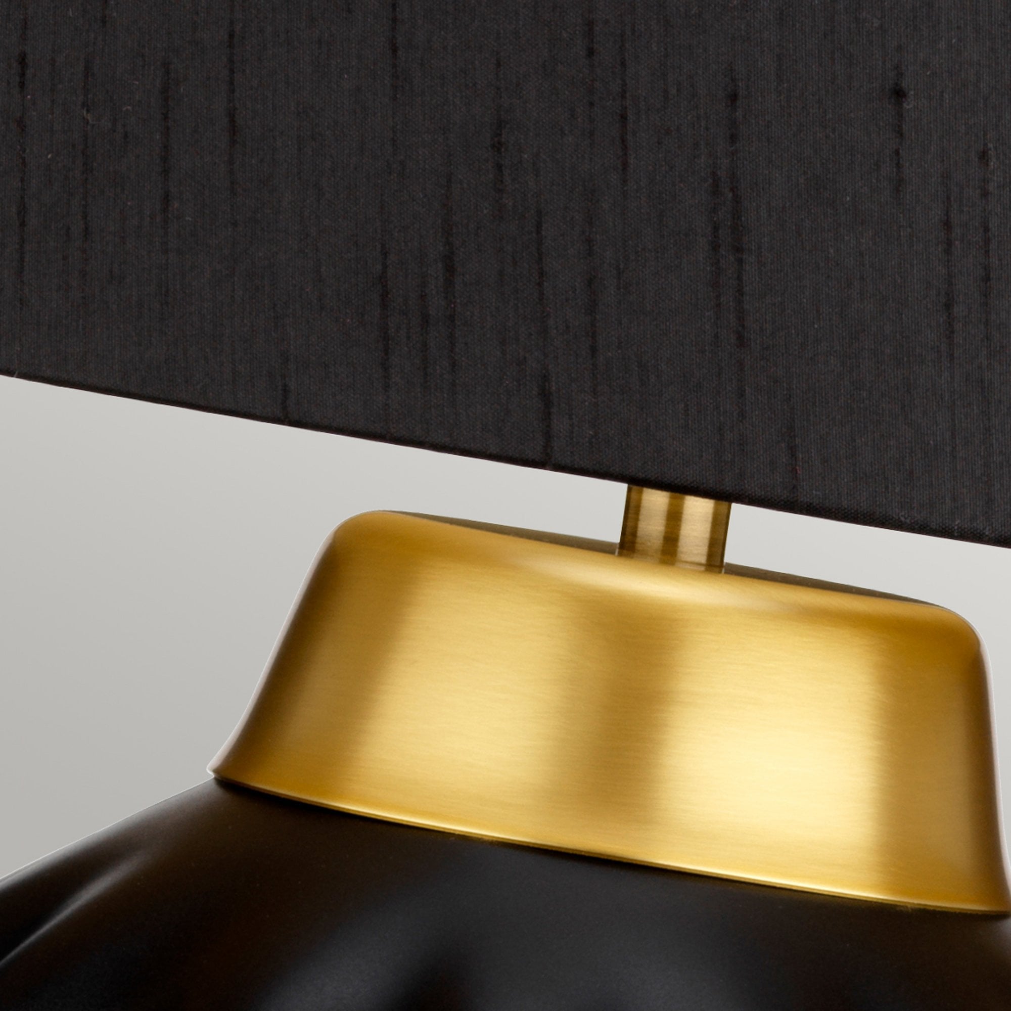 Quintiesse Bexley Single Table Lamp - Black & Brushed Brass