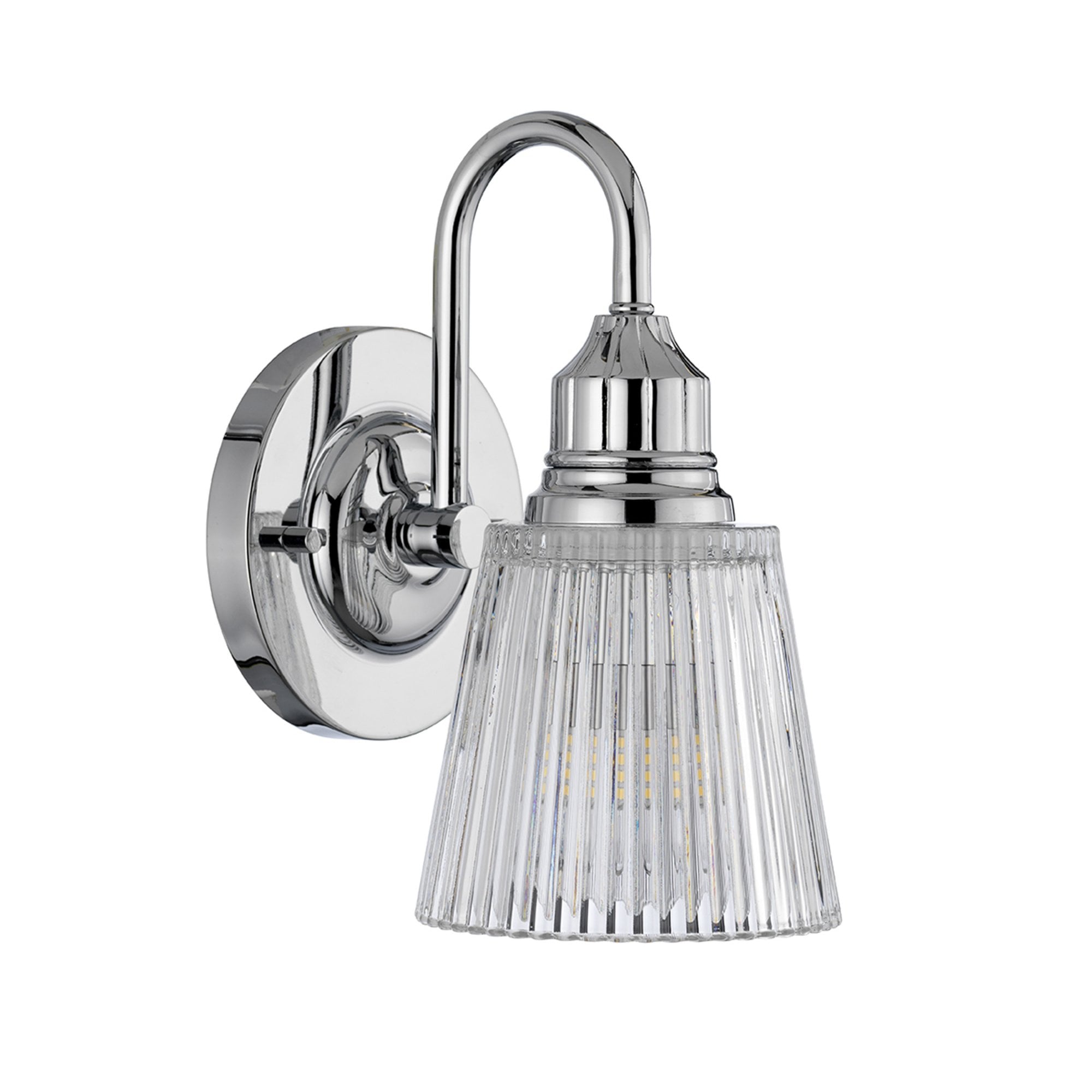 Quintiesse Addison Single Bathroom Wall Light - Polished Chrome