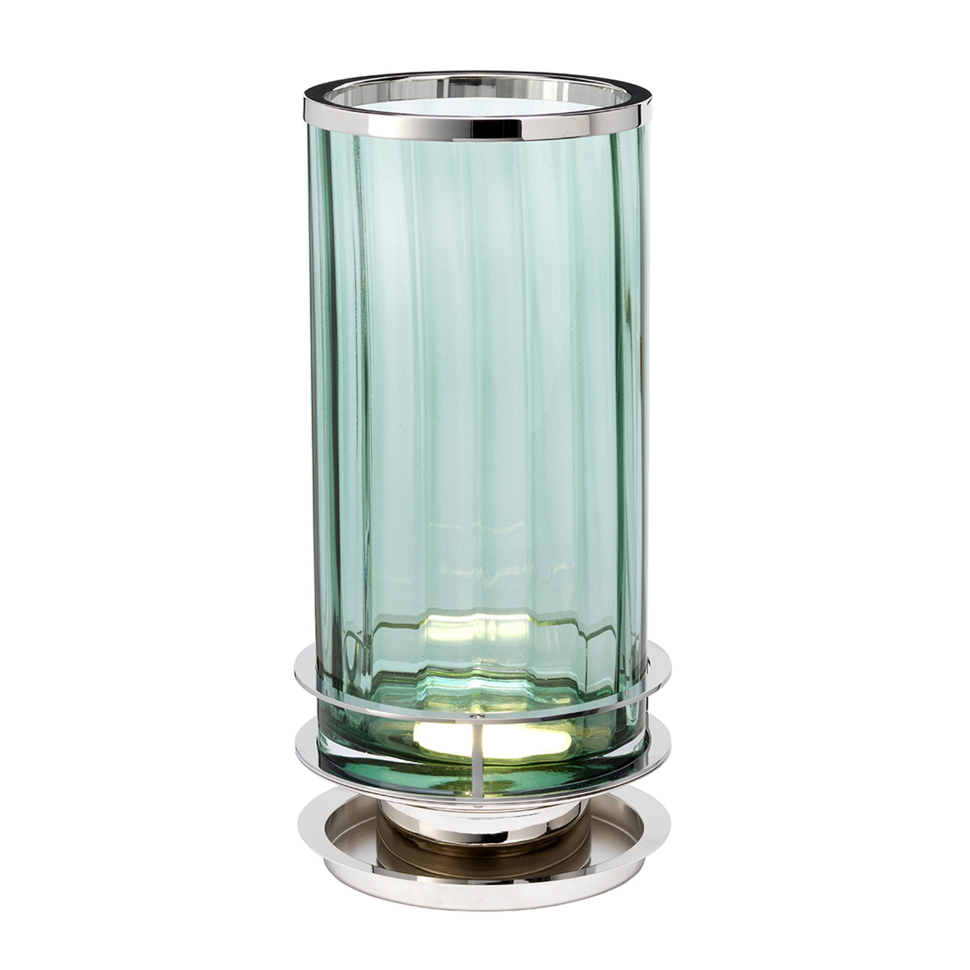 Quintiesse Arno Single Table Lamp - Green - Polished Nickel