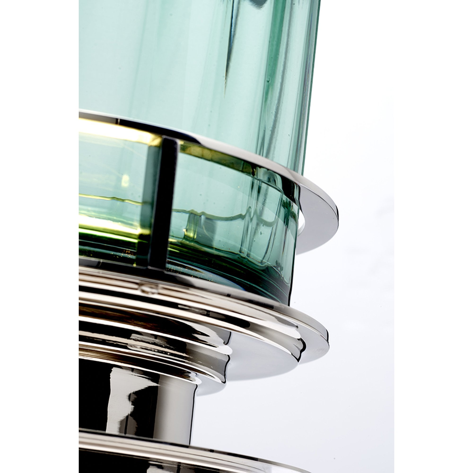Quintiesse Arno Single Table Lamp - Green - Polished Nickel
