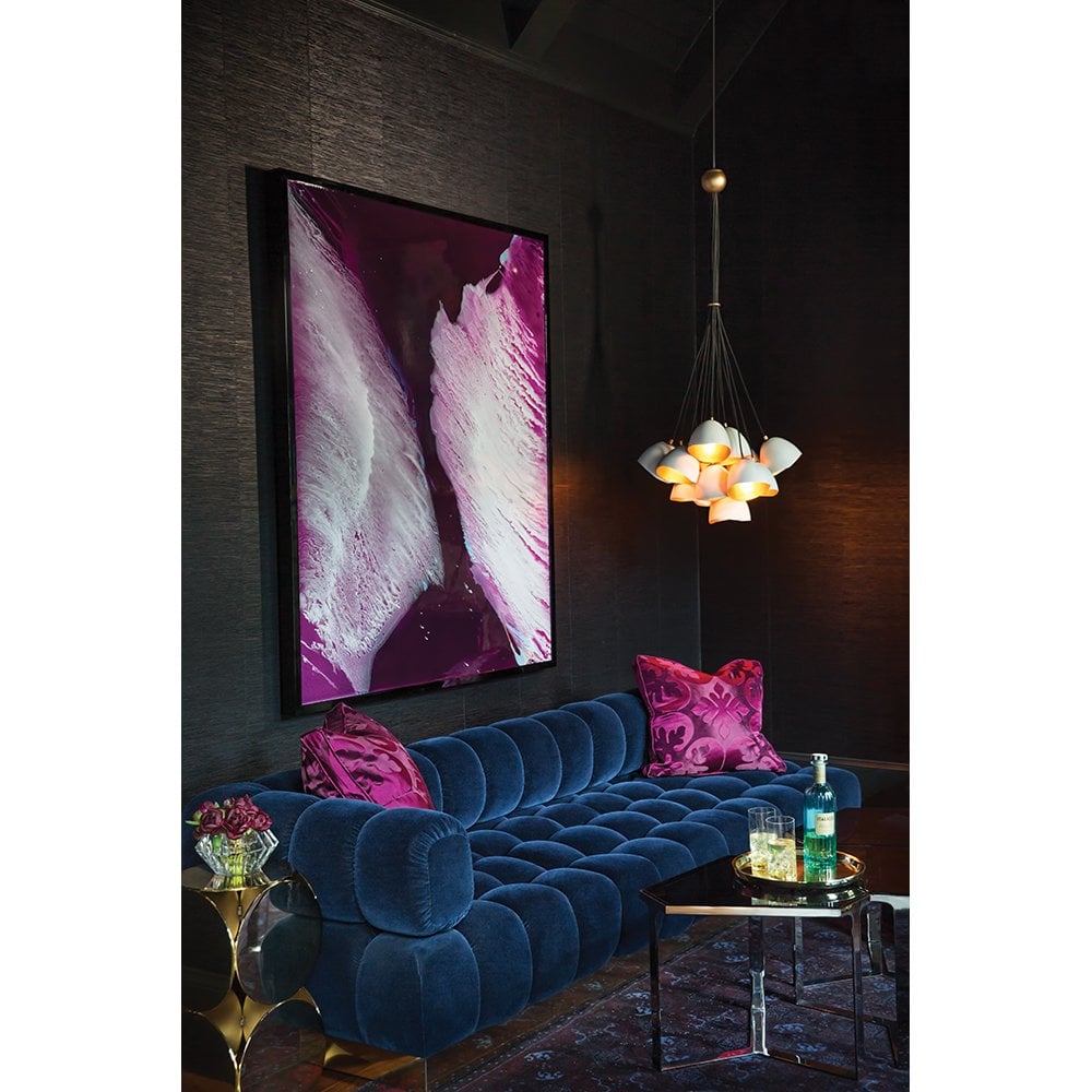 Quintiesse Nula 15 Light Pendant - Shell White & Luxe Gold