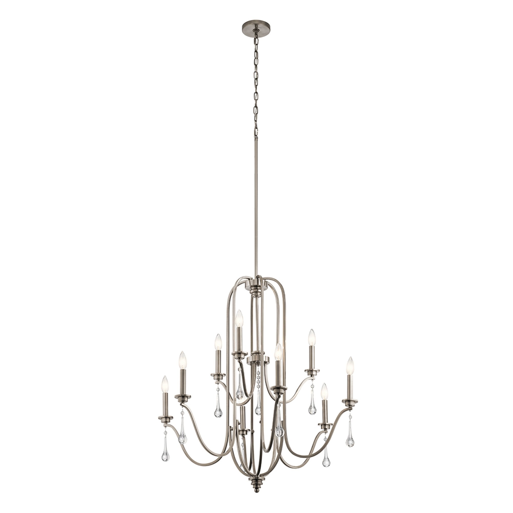 Quintiesse Karlee 9 Light Chandelier - Classic Pewter