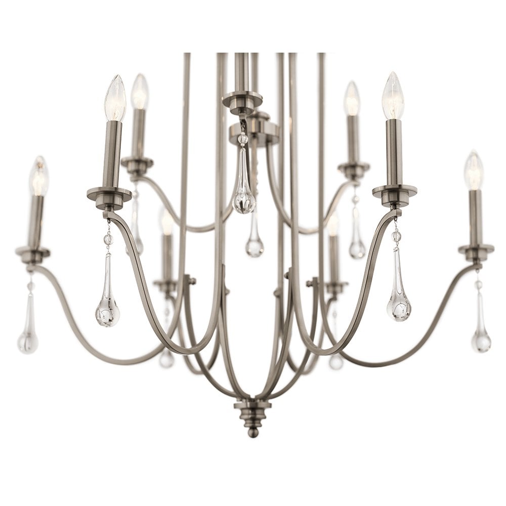 Quintiesse Karlee 9 Light Chandelier - Classic Pewter