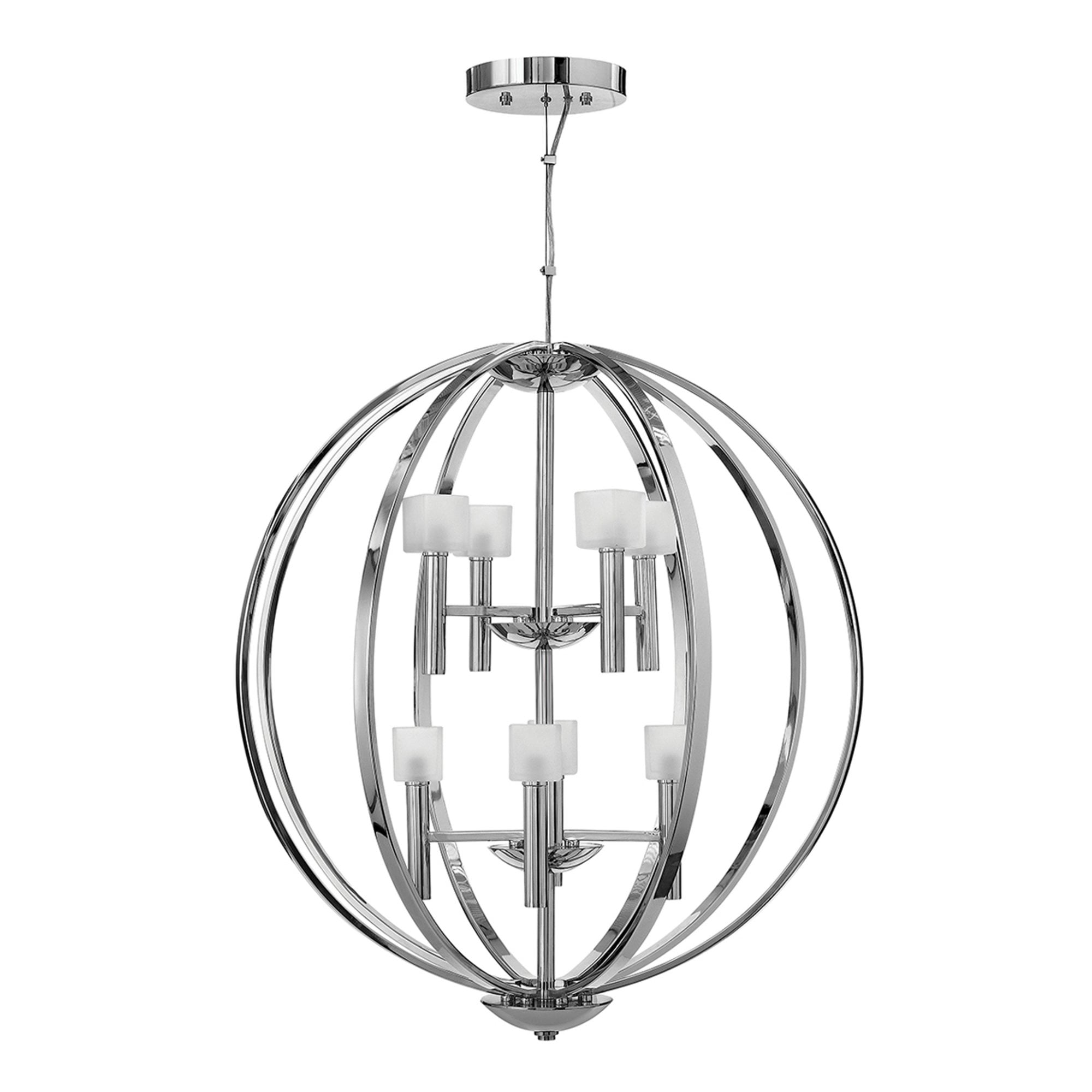 Quintiesse Mondo 8 Light Chandelier - Polished Chrome