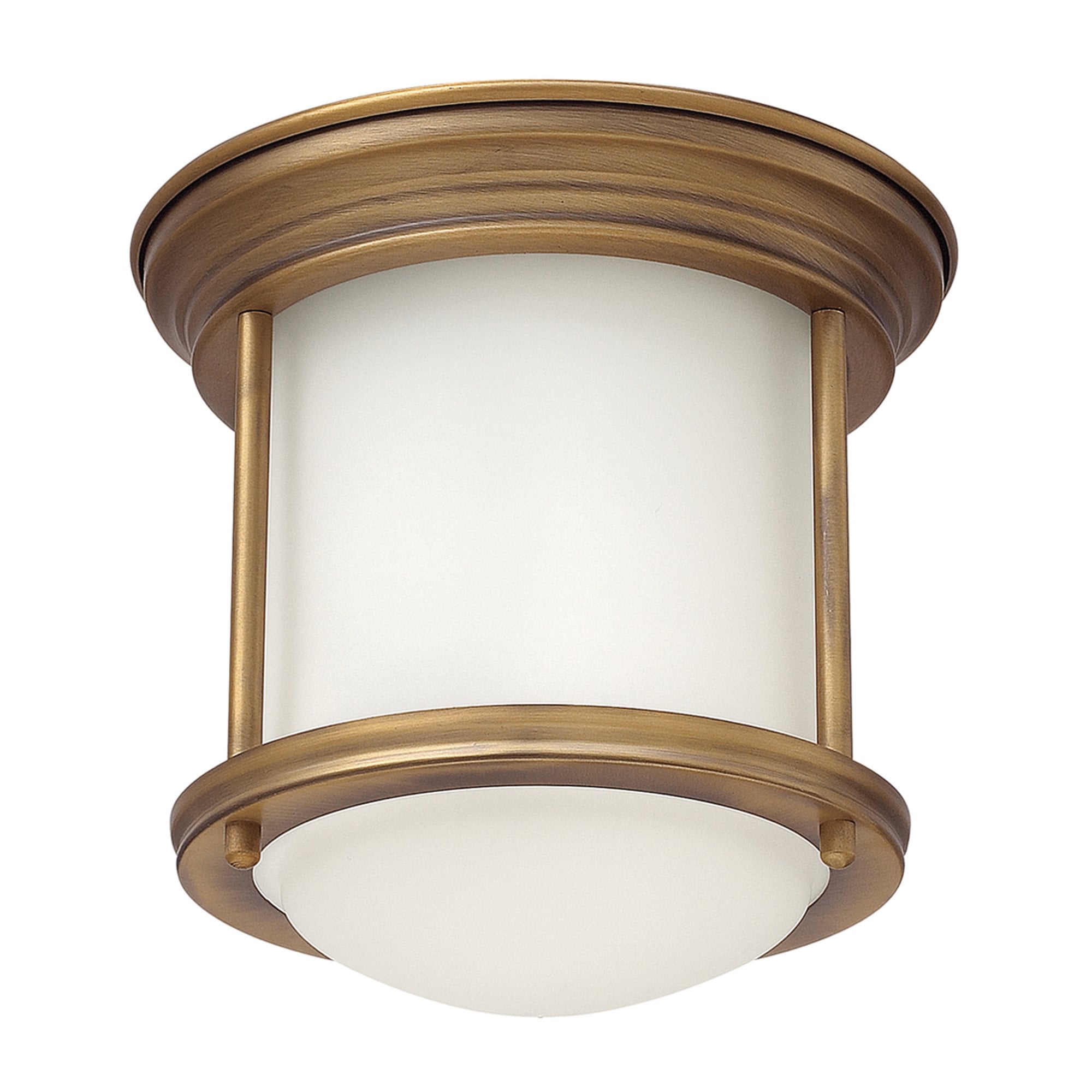 Quintiesse Hadrian Single Bathroom Flush Fitting - Opal Glass - Brushed Bronze