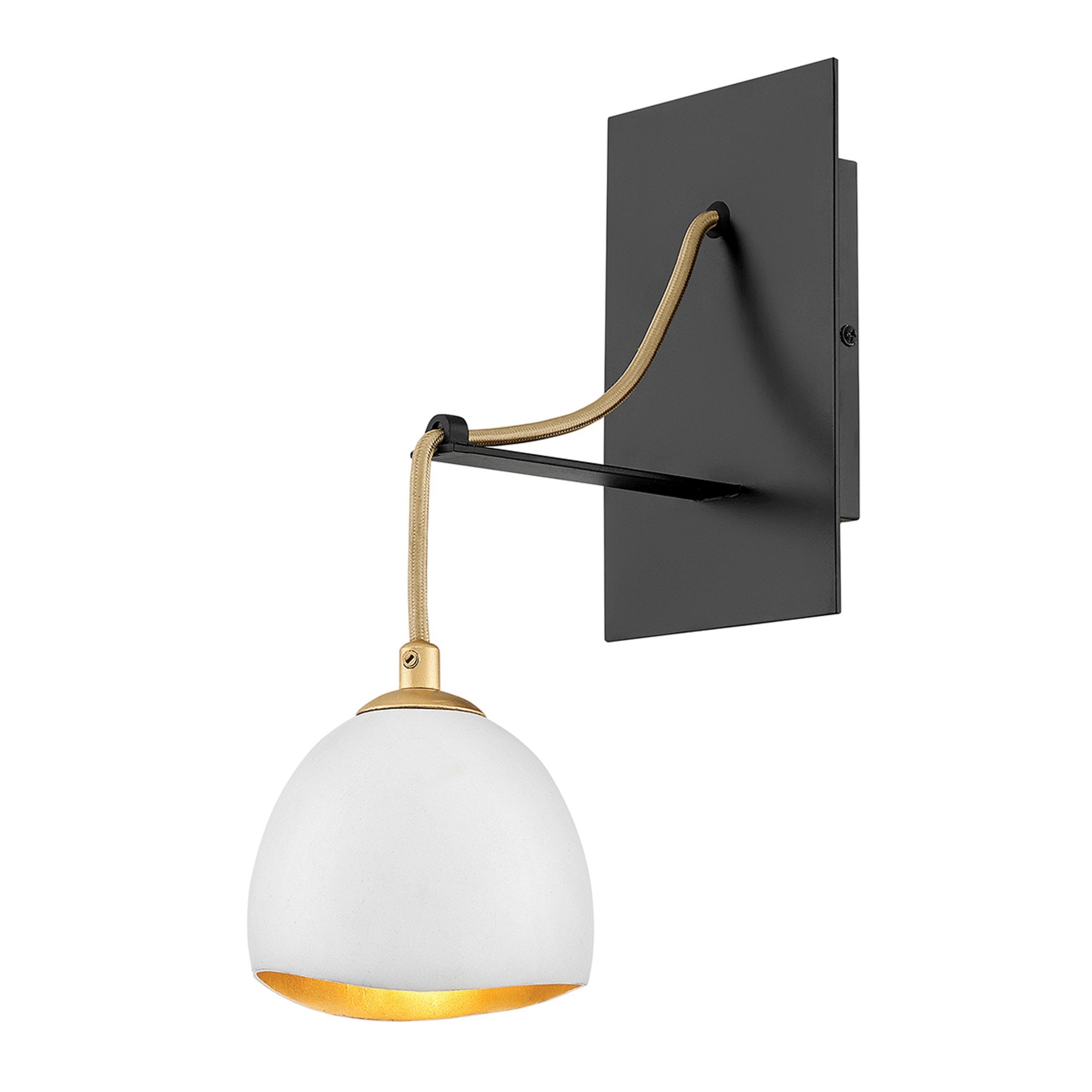 Quintiesse Nula Single Wall Light - Shell White & Luxe Gold