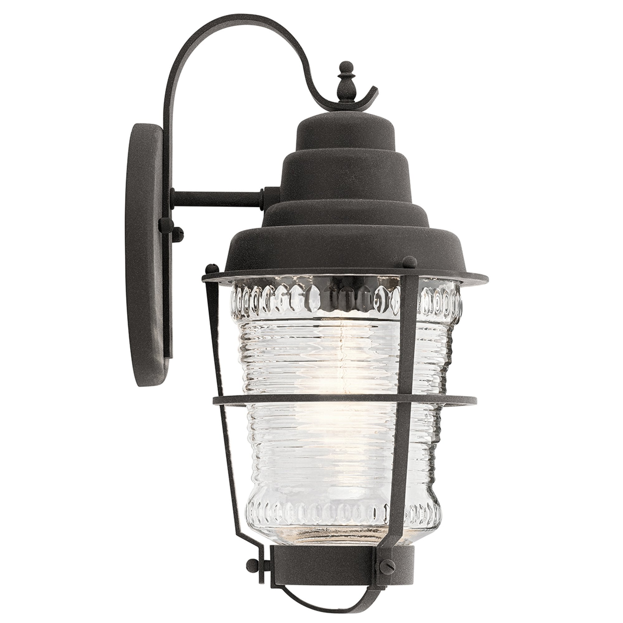 Quintiesse Chance Harbor Single Small IP44 Wall Lantern - Weathered Zinc