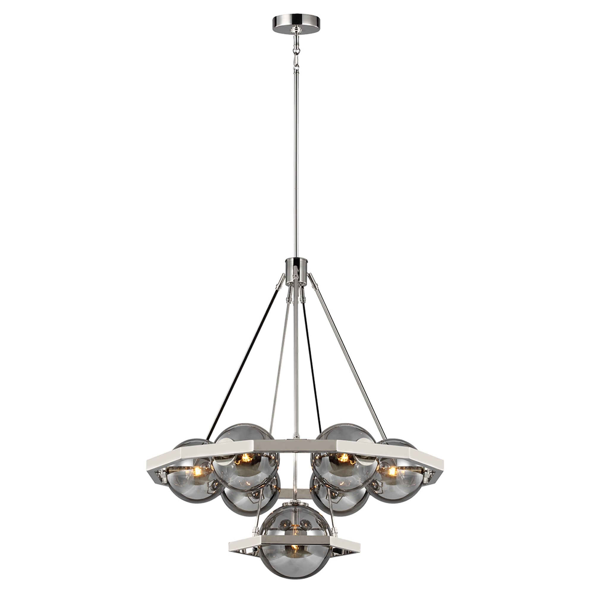 Quintiesse Harper 7 Light Chandelier - Polished Nickel