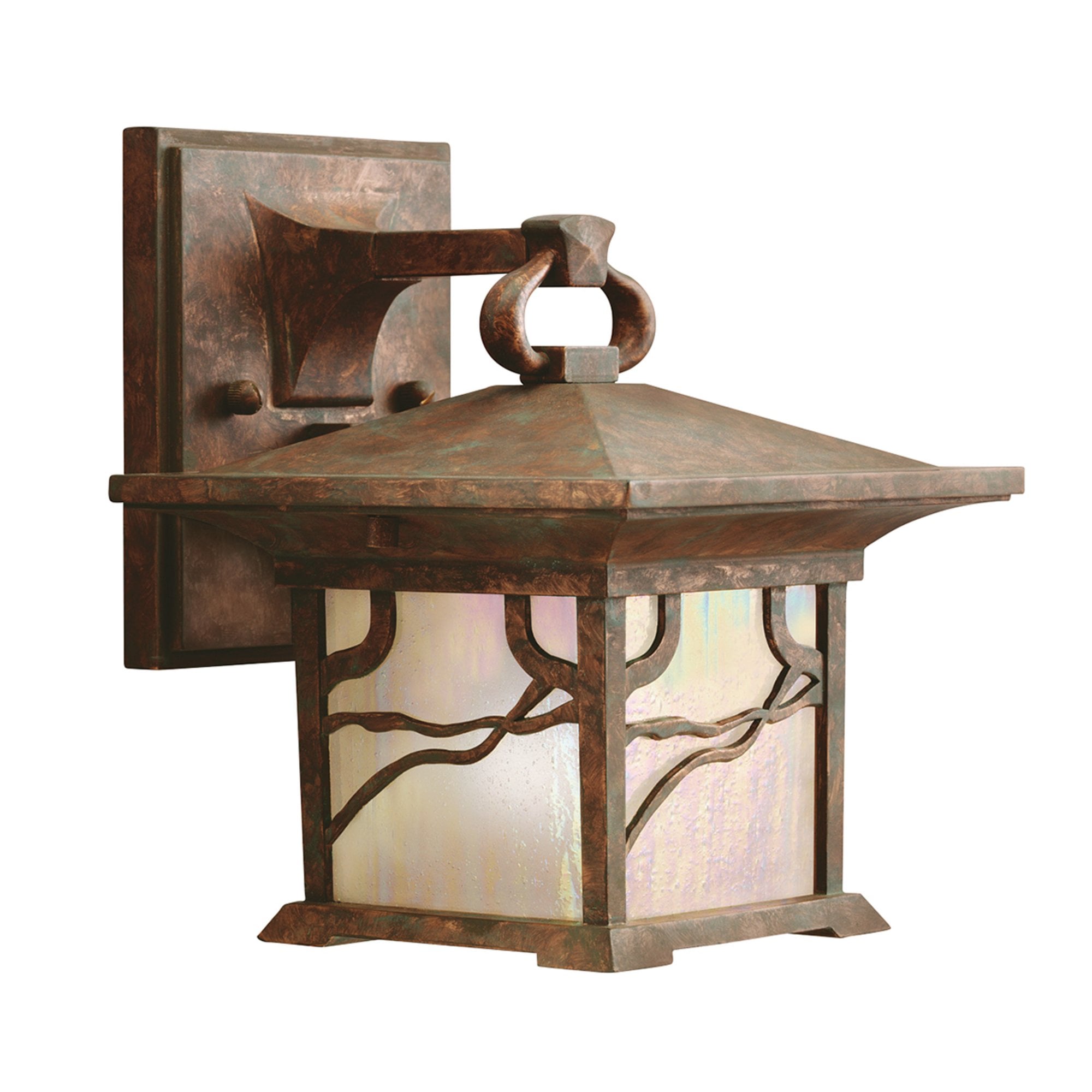 Quintiesse Morris Single Small IP44 Wall Lantern - Distressed Copper