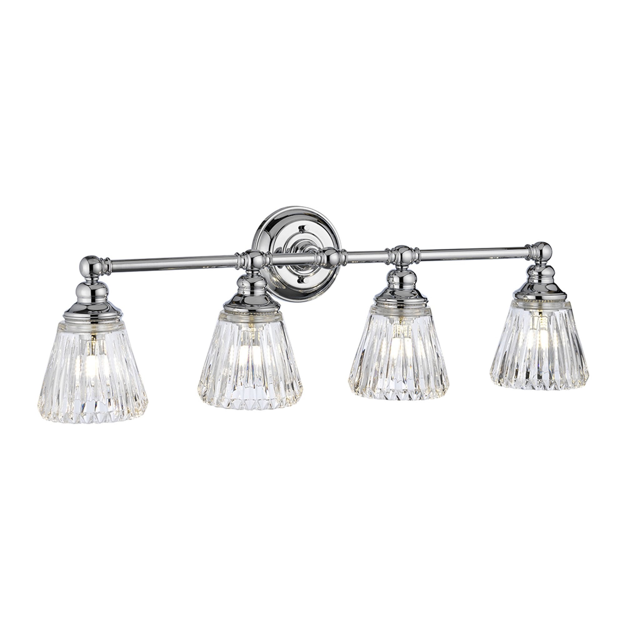 Quintiesse Keynes 4 Light Bathroom Wall Light - Polished Chrome