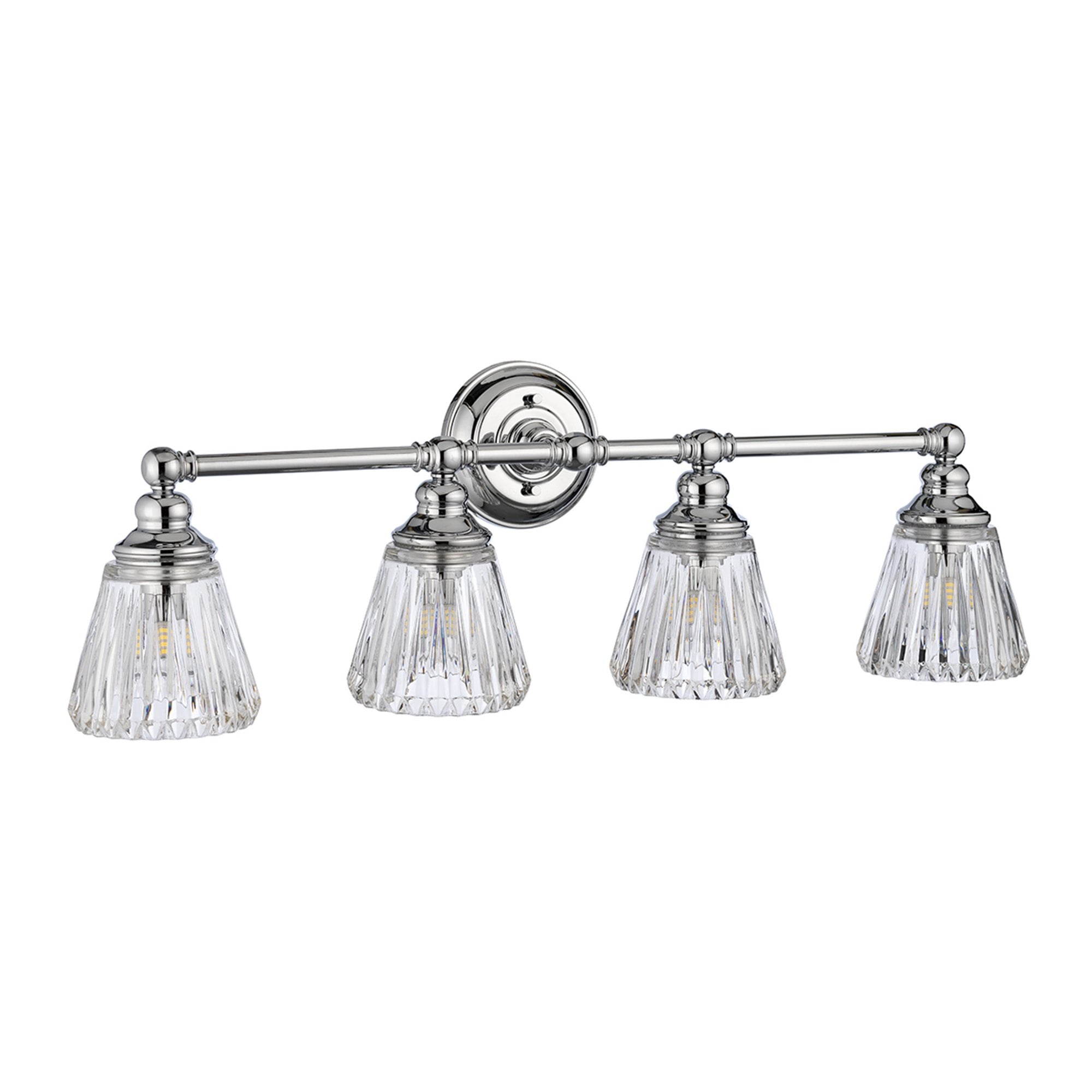 Quintiesse Keynes 4 Light Bathroom Wall Light - Polished Chrome