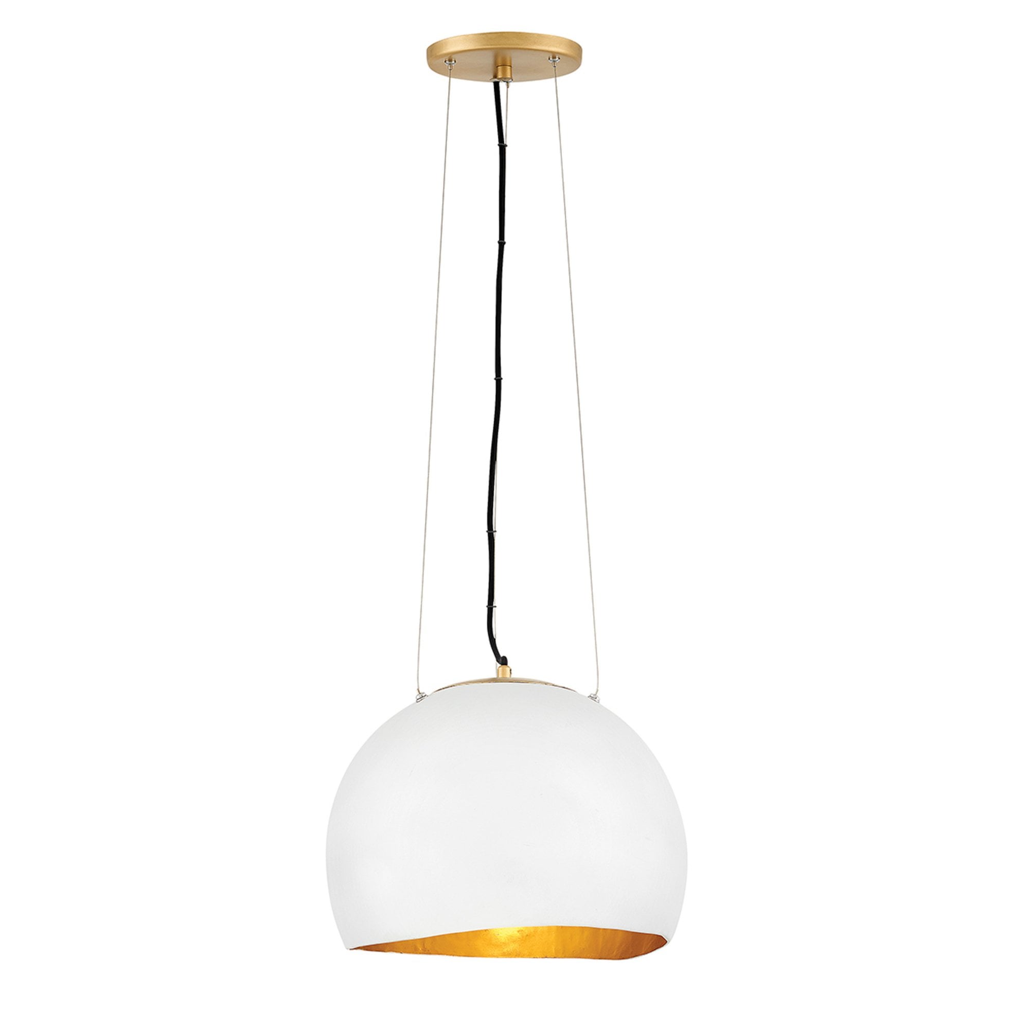 Quintiesse Nula Single Pendant - Shell White & Luxe Gold