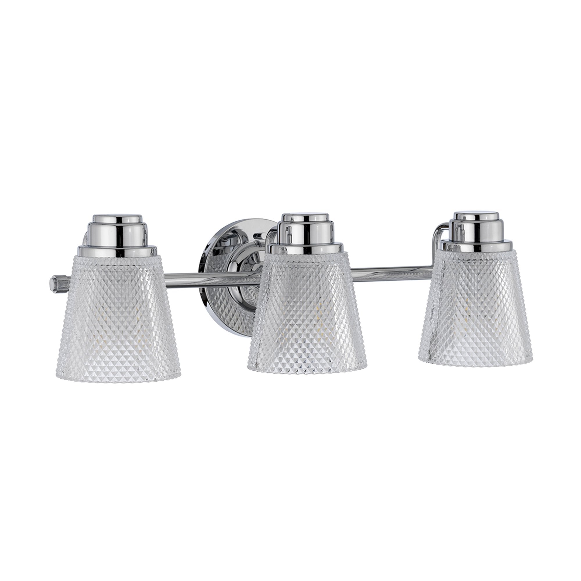 Quintiesse Hudson 3 Light Bathroom Wall Light - Polished Chrome