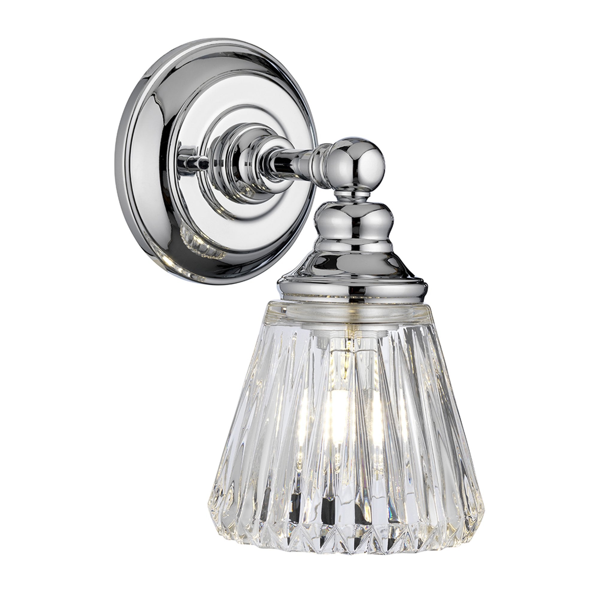Quintiesse Keynes Single Bathroom Wall Light - Polished Chrome