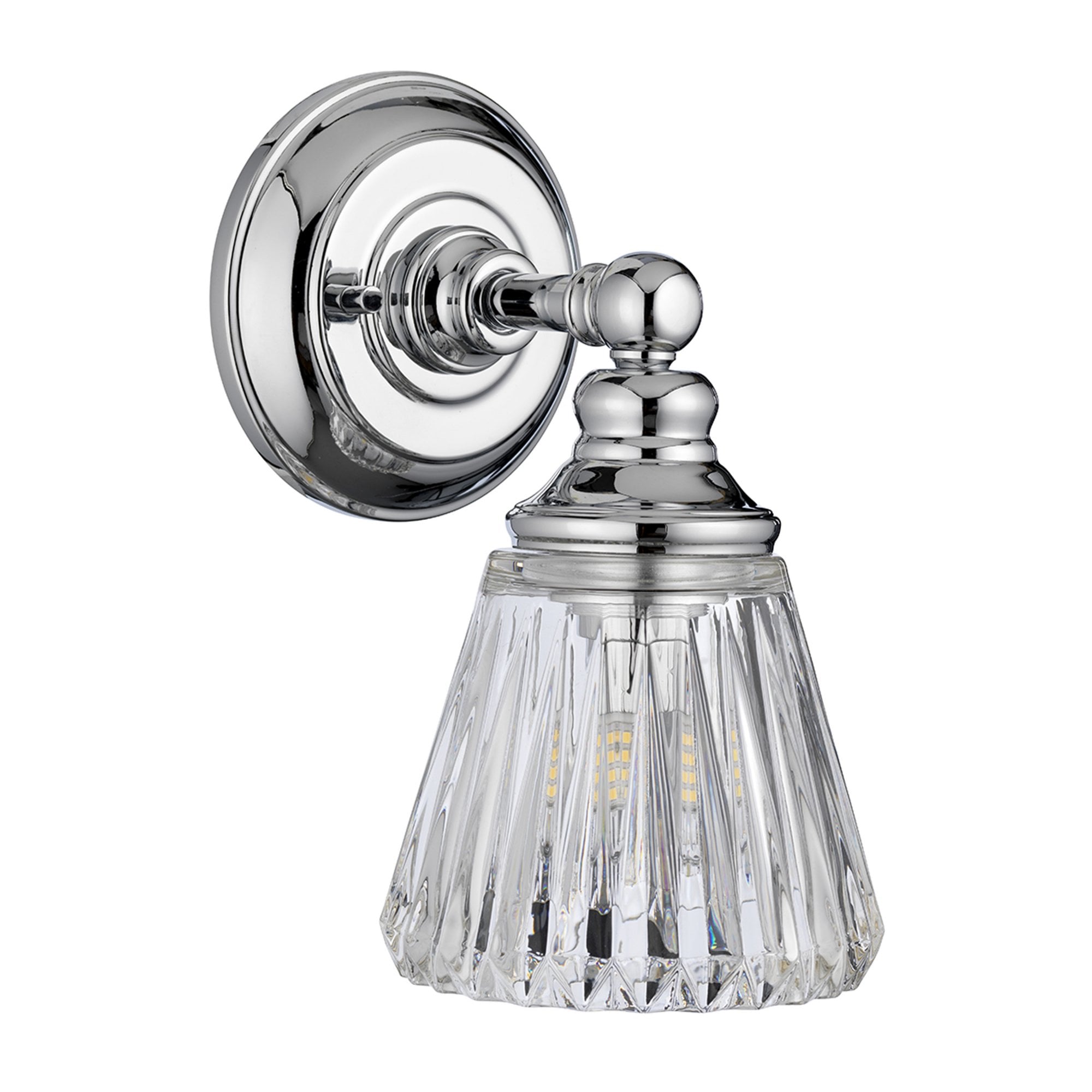Quintiesse Keynes Single Bathroom Wall Light - Polished Chrome