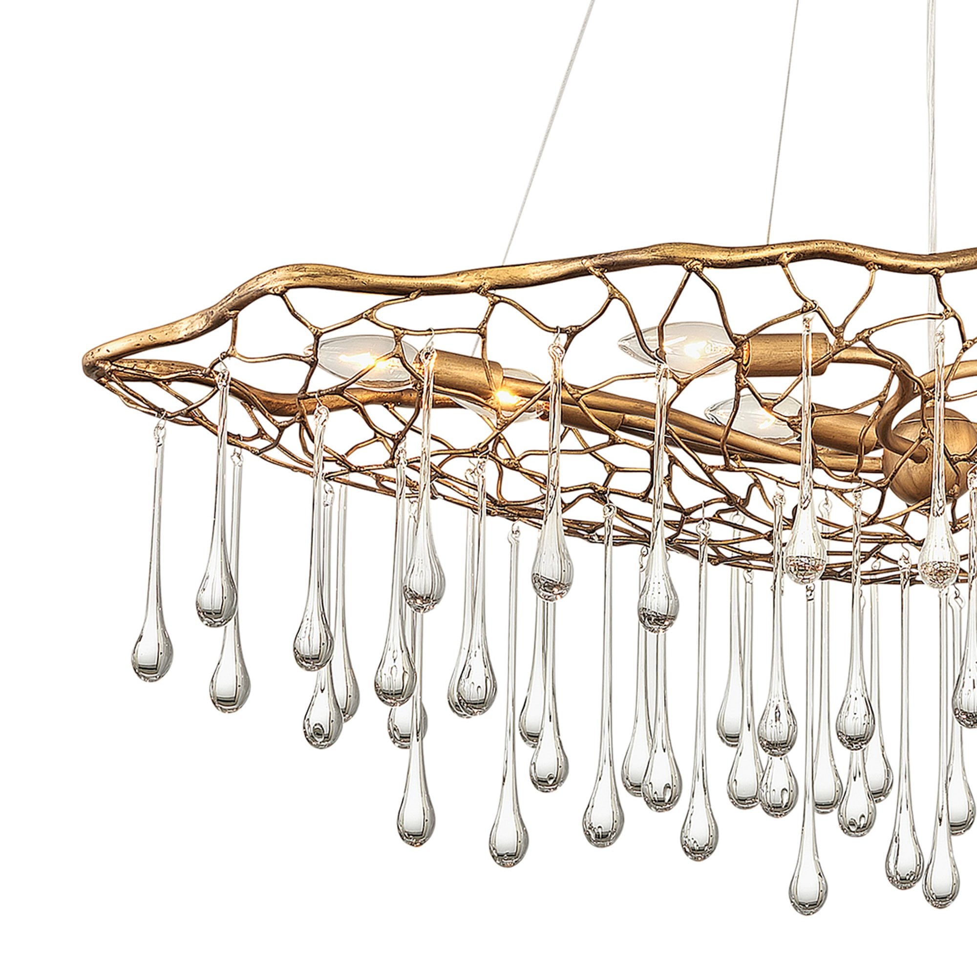 Quintiesse Laguna 8 Light Pendant Light - Burnished Gold