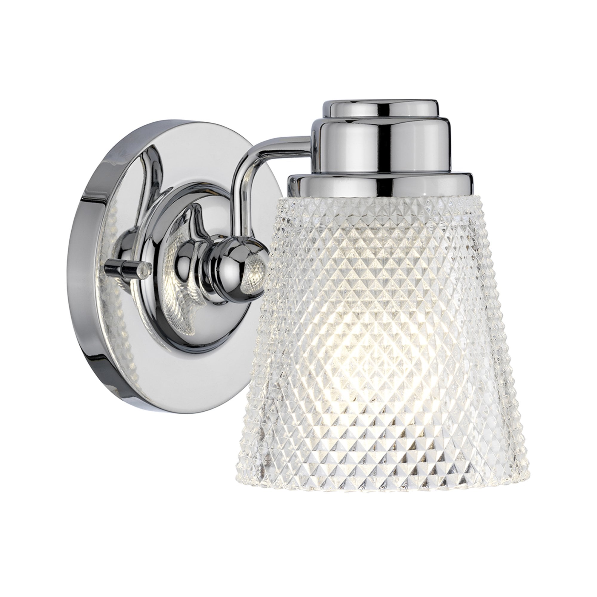Quintiesse Hudson Single Bathroom Wall Light - Polished Chrome