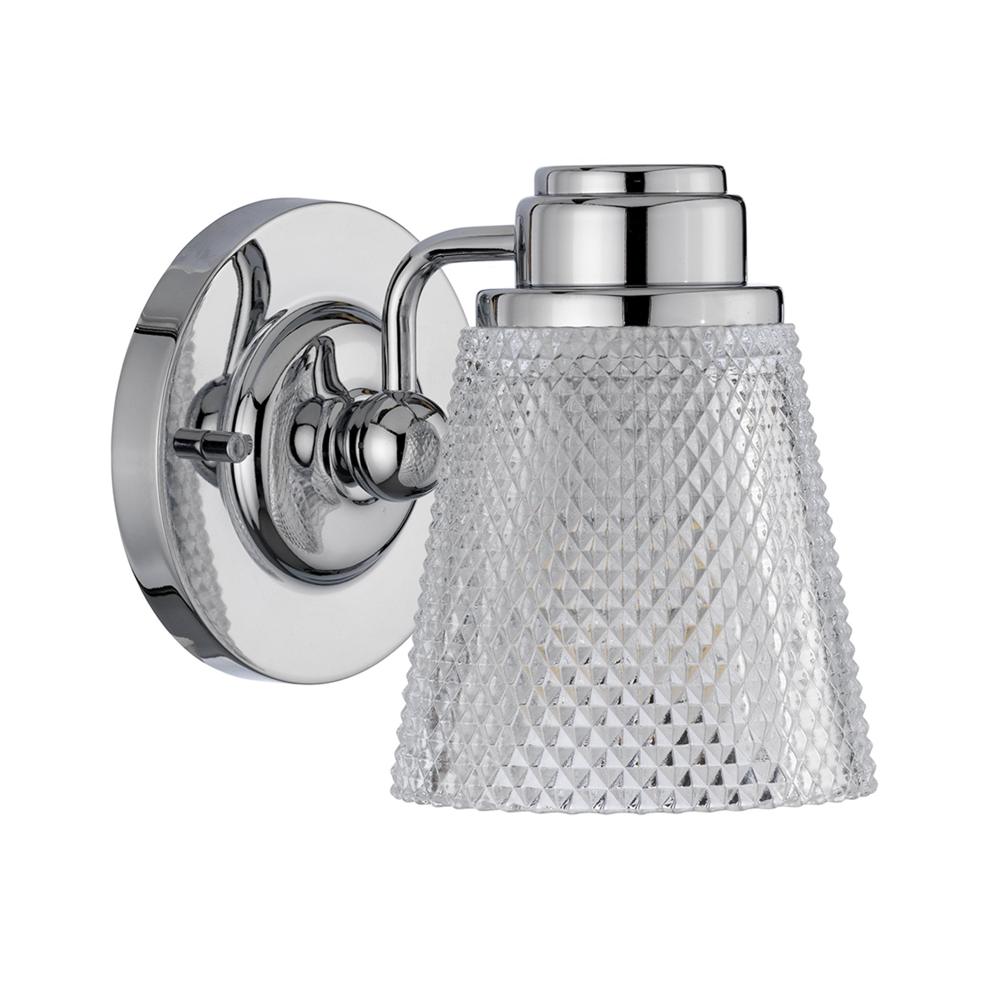 Quintiesse Hudson Single Bathroom Wall Light - Polished Chrome