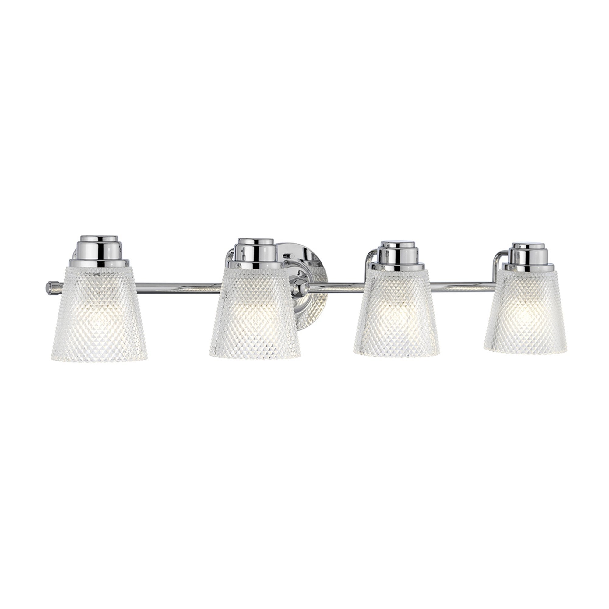 Quintiesse Hudson 4 Light Bathroom Wall Light - Polished Chrome
