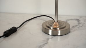 Endon Highclere Table Lamp - Antique Brass & Vintage White