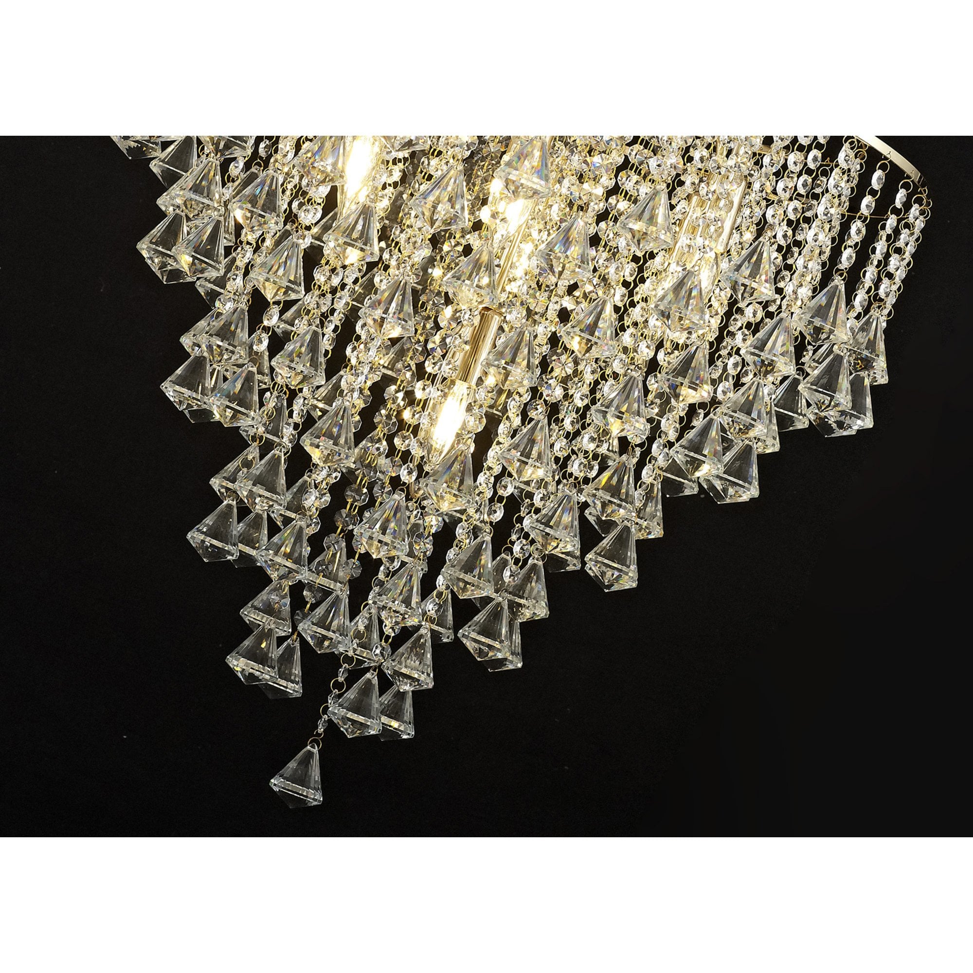 Diyas IL32772 Inina Pendant 7 Light E14 French Gold/Crystal