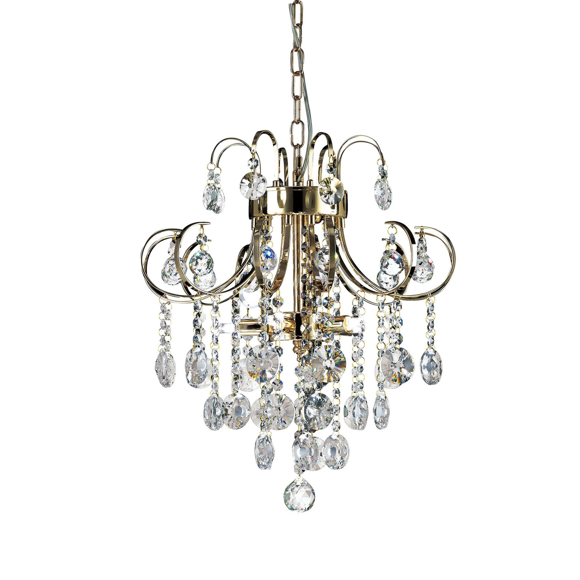 Diyas IL32054 Rosina Pendant 5 Light French Gold/Crystal