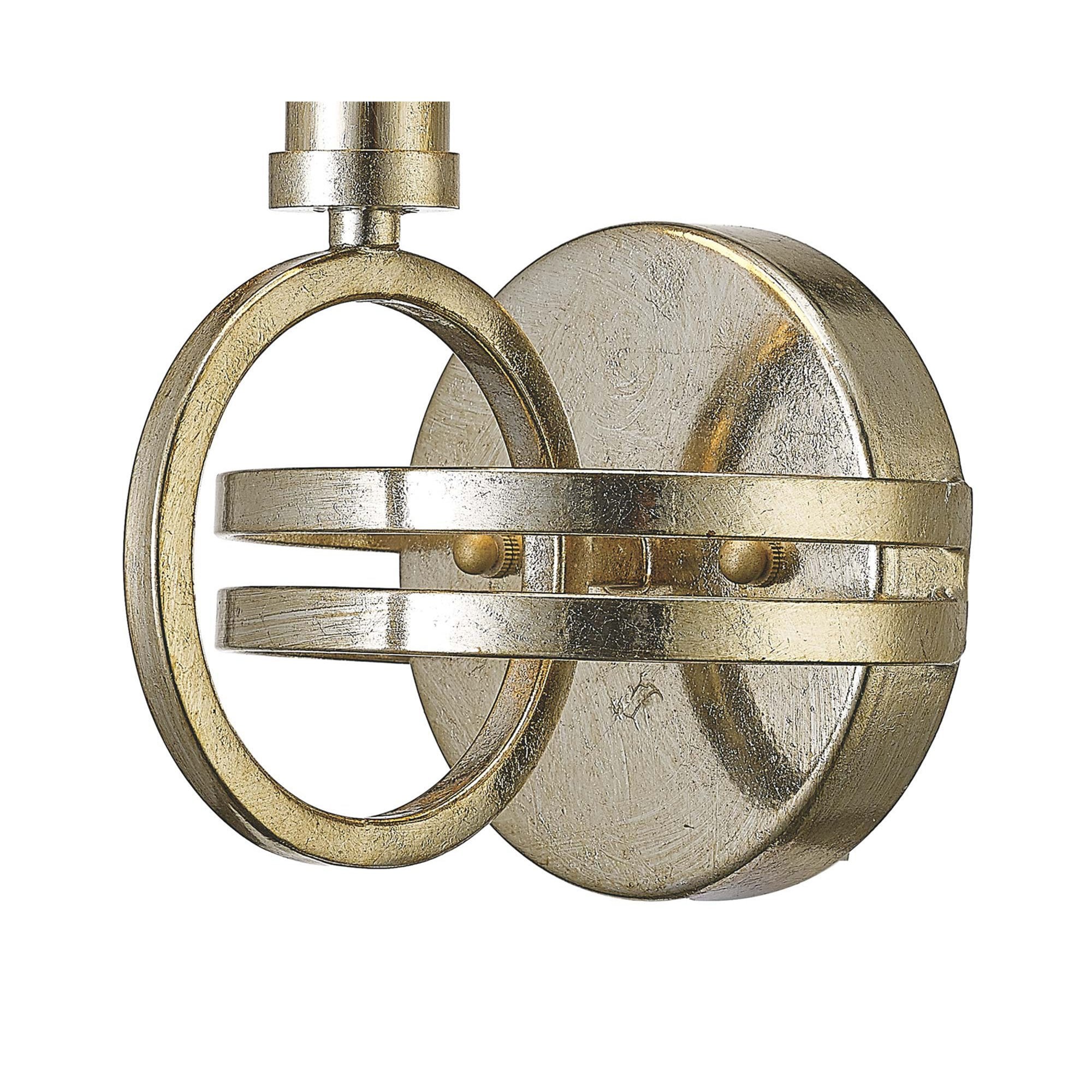 Diyas IL31700 Isabella Wall Light With Beige Shade 1 Light Antique Silver