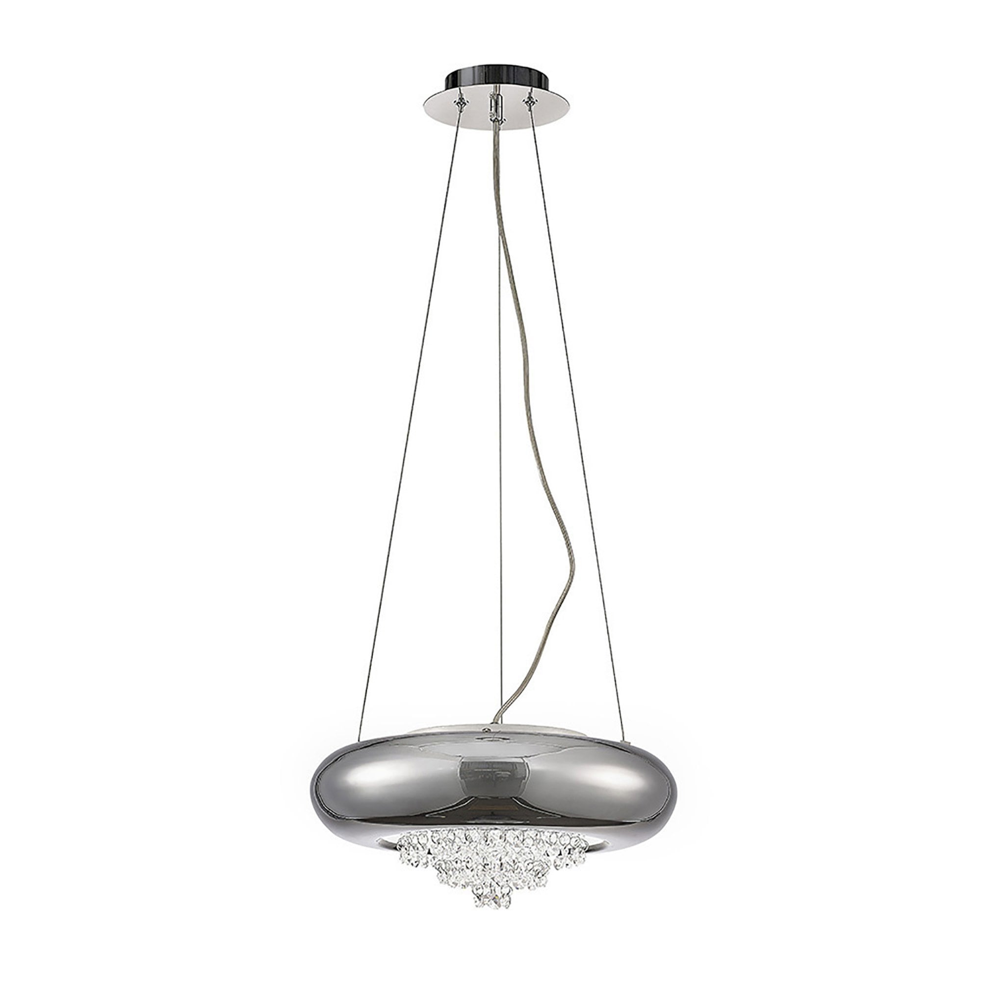 Diyas IL31563 Phyllis Large Pendant 3 Light G9 Polished Chrome/Crystal