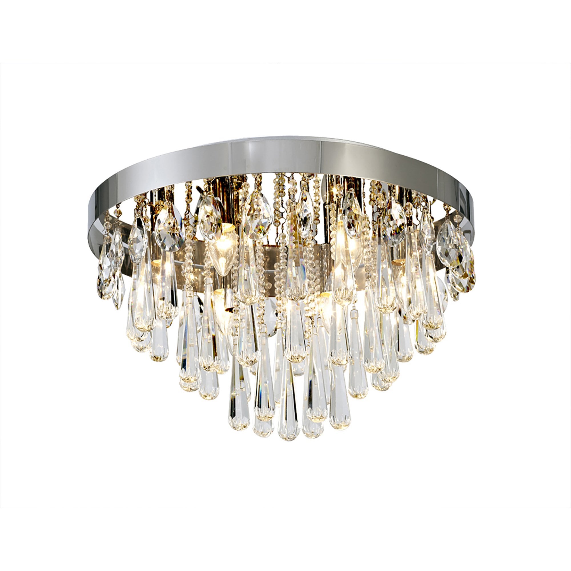 Diyas IL31433 Sophia Ceiling 10 Light E14 Polished Chrome/Crystal