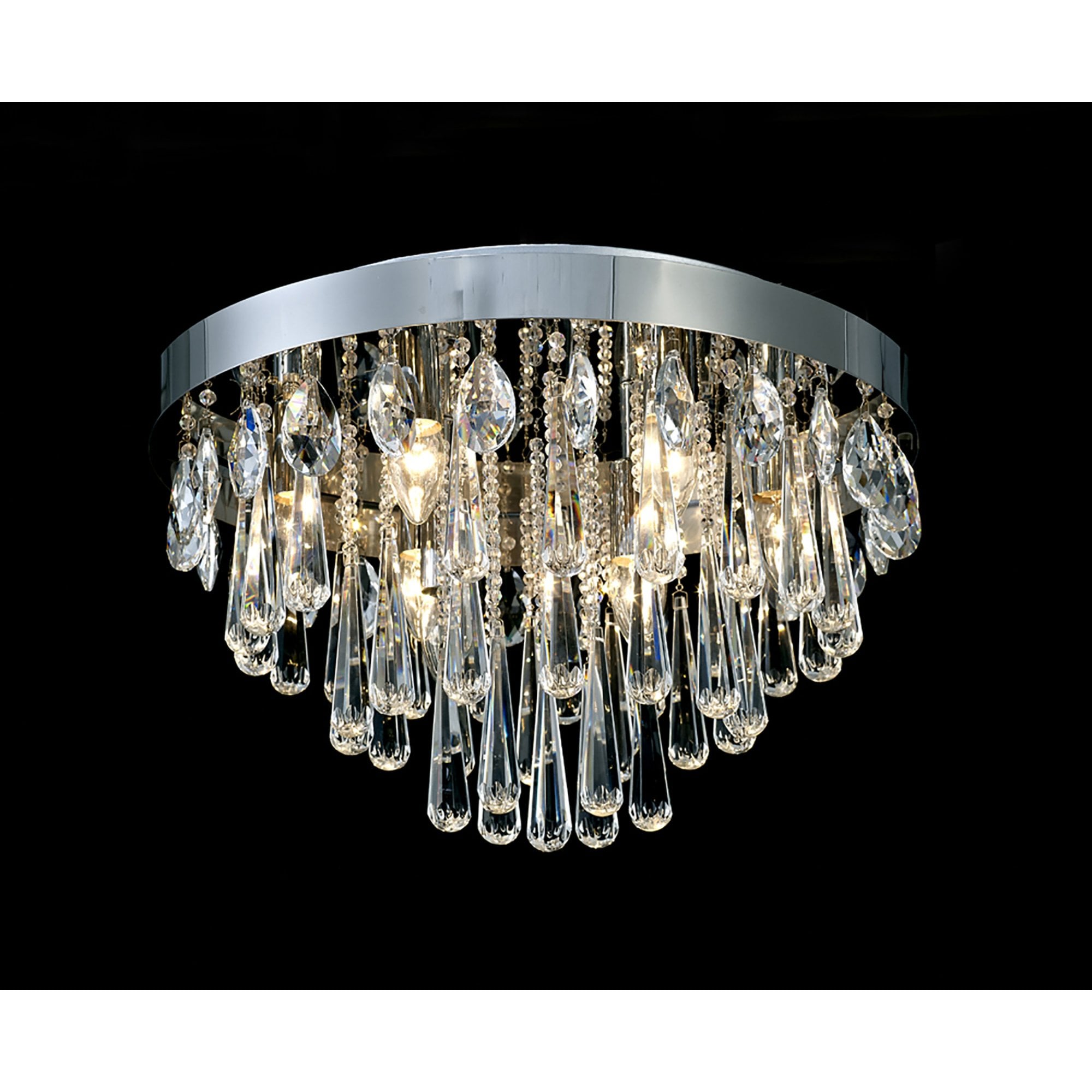 Diyas IL31433 Sophia Ceiling 10 Light E14 Polished Chrome/Crystal