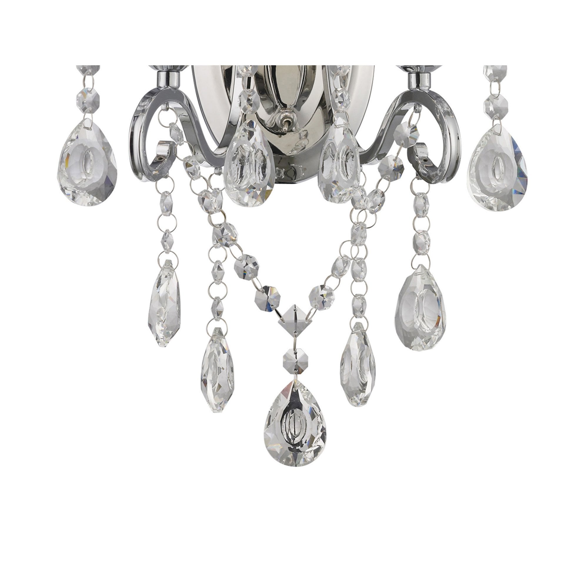 Diyas IL31362 Vela Wall Light Switched 2 Light Polished Chrome/Crystal