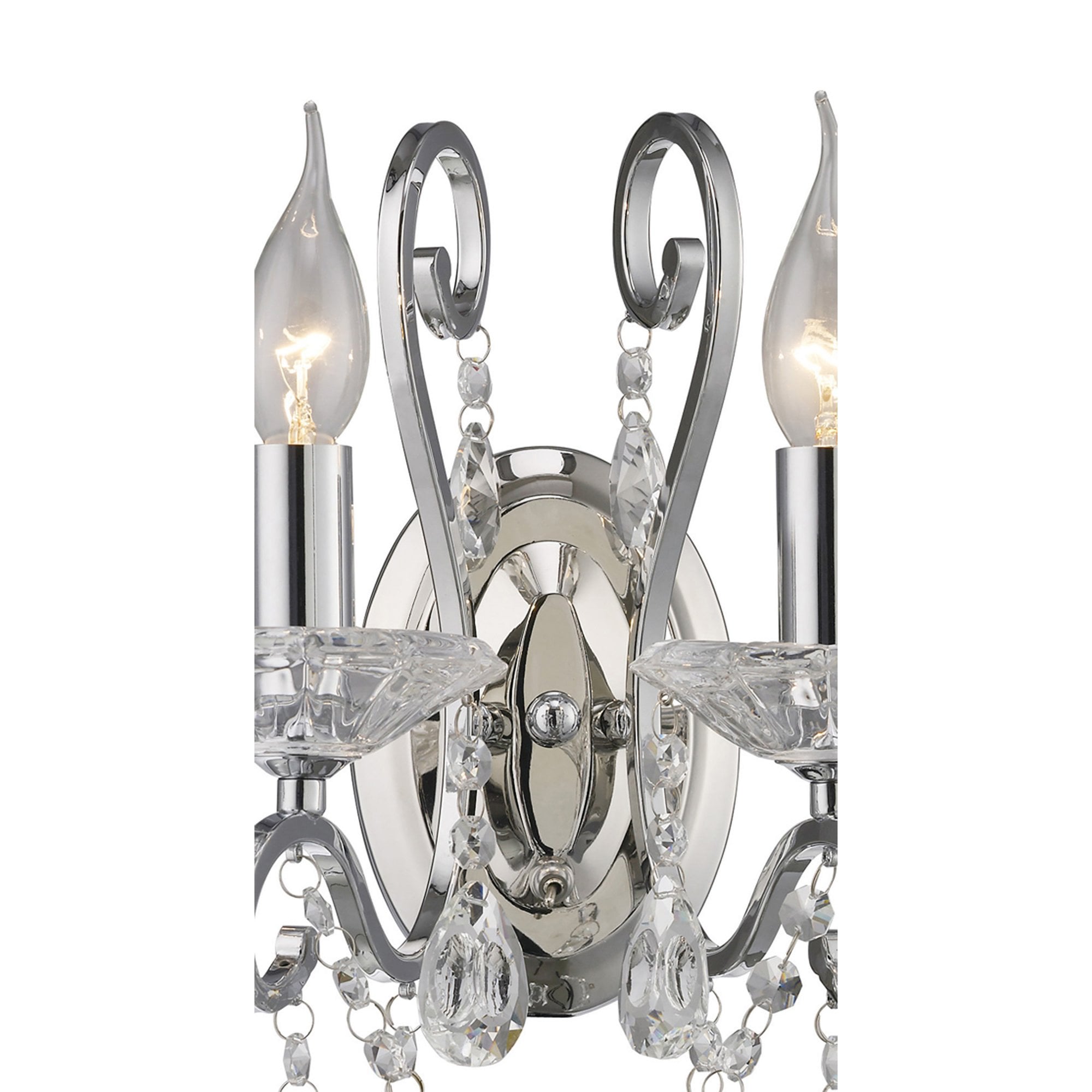 Diyas IL31362 Vela Wall Light Switched 2 Light Polished Chrome/Crystal