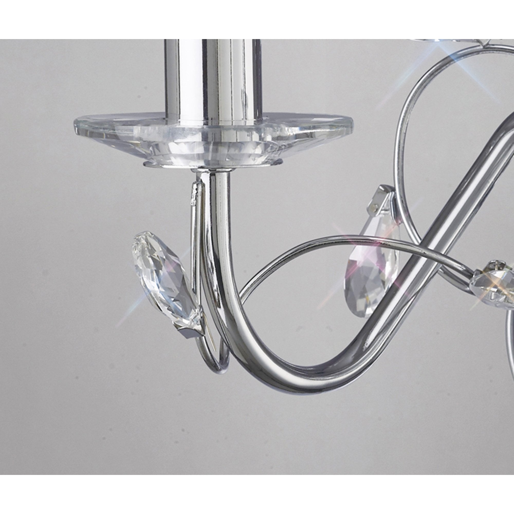 Diyas IL31212 Willow Wall Light Without Shade 2 Light Polished Chrome/Crystal