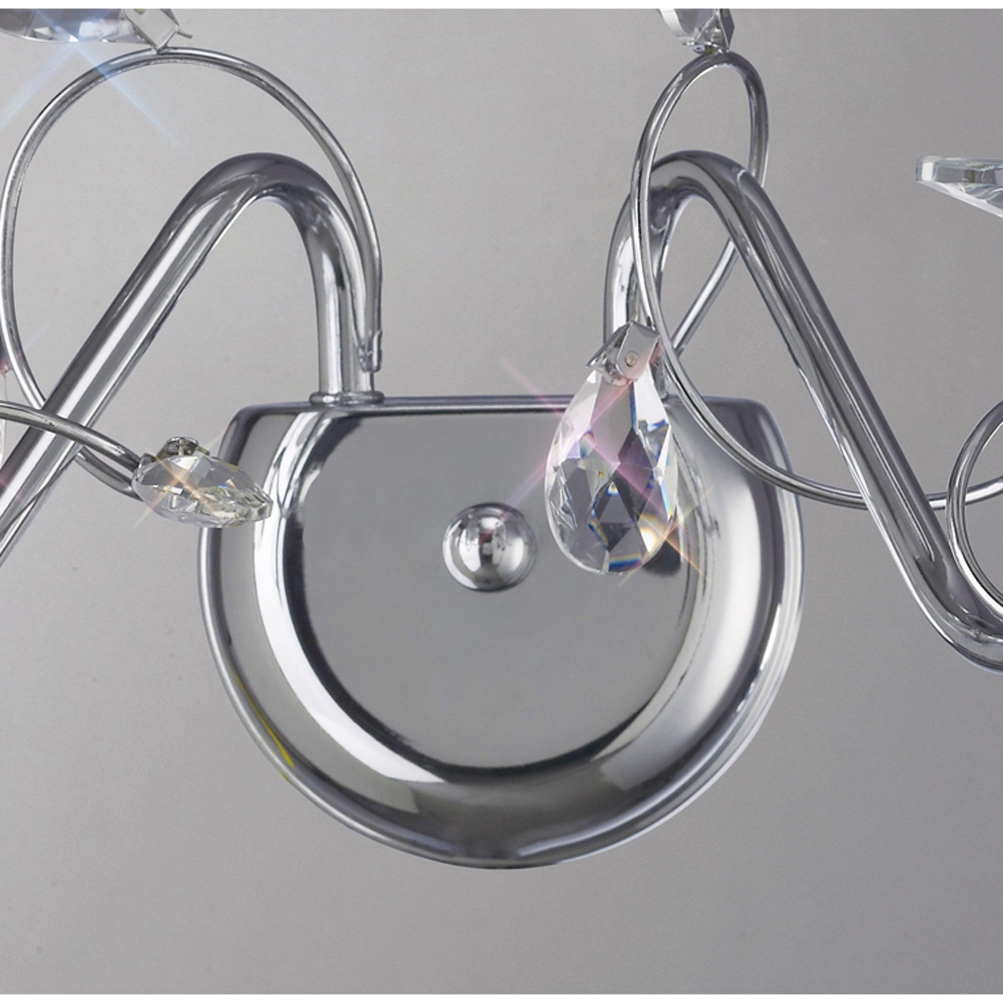 Diyas IL31212 Willow Wall Light Without Shade 2 Light Polished Chrome/Crystal