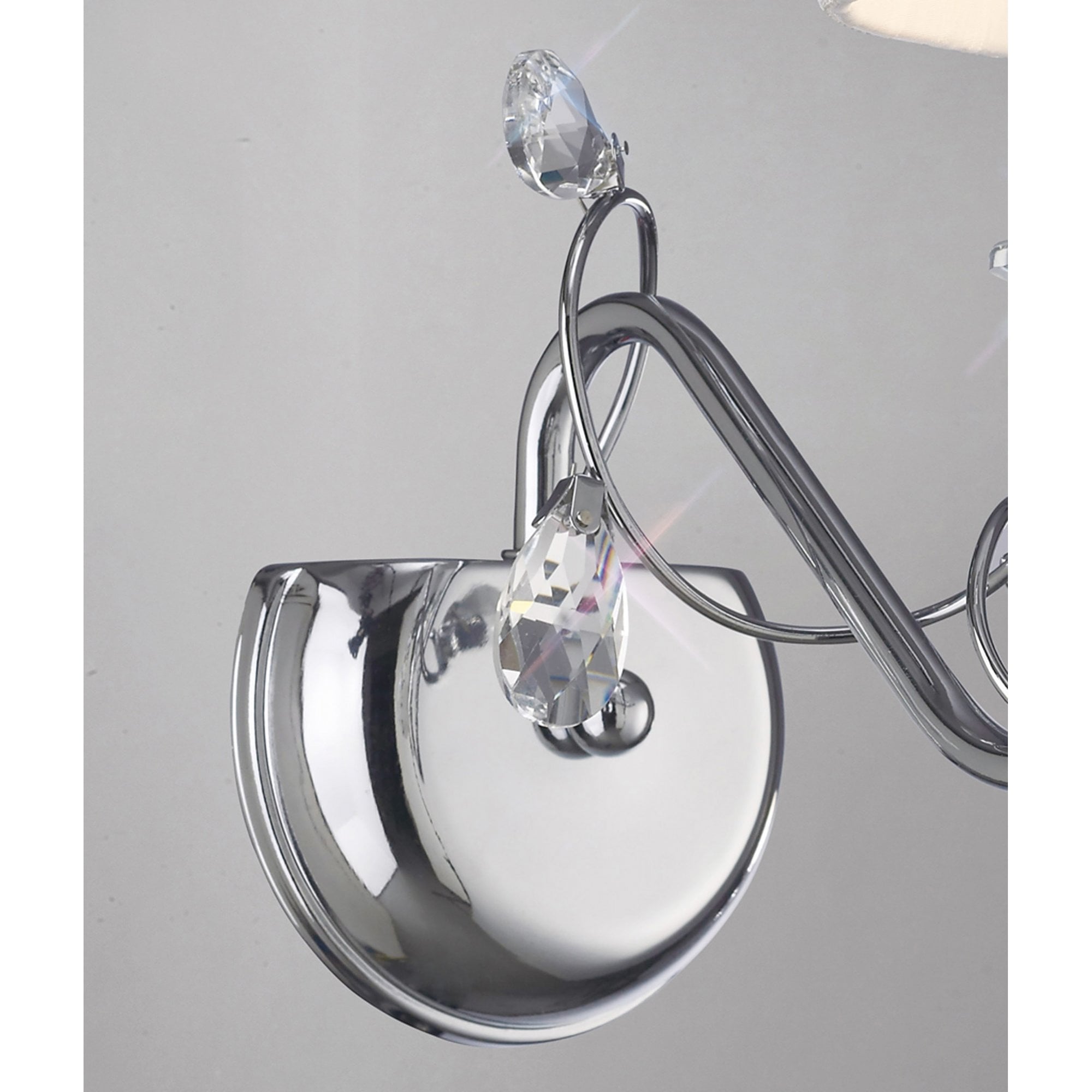 Diyas IL31211 Willow Wall Light Without Shade 1 Light Polished Chrome/Crystal