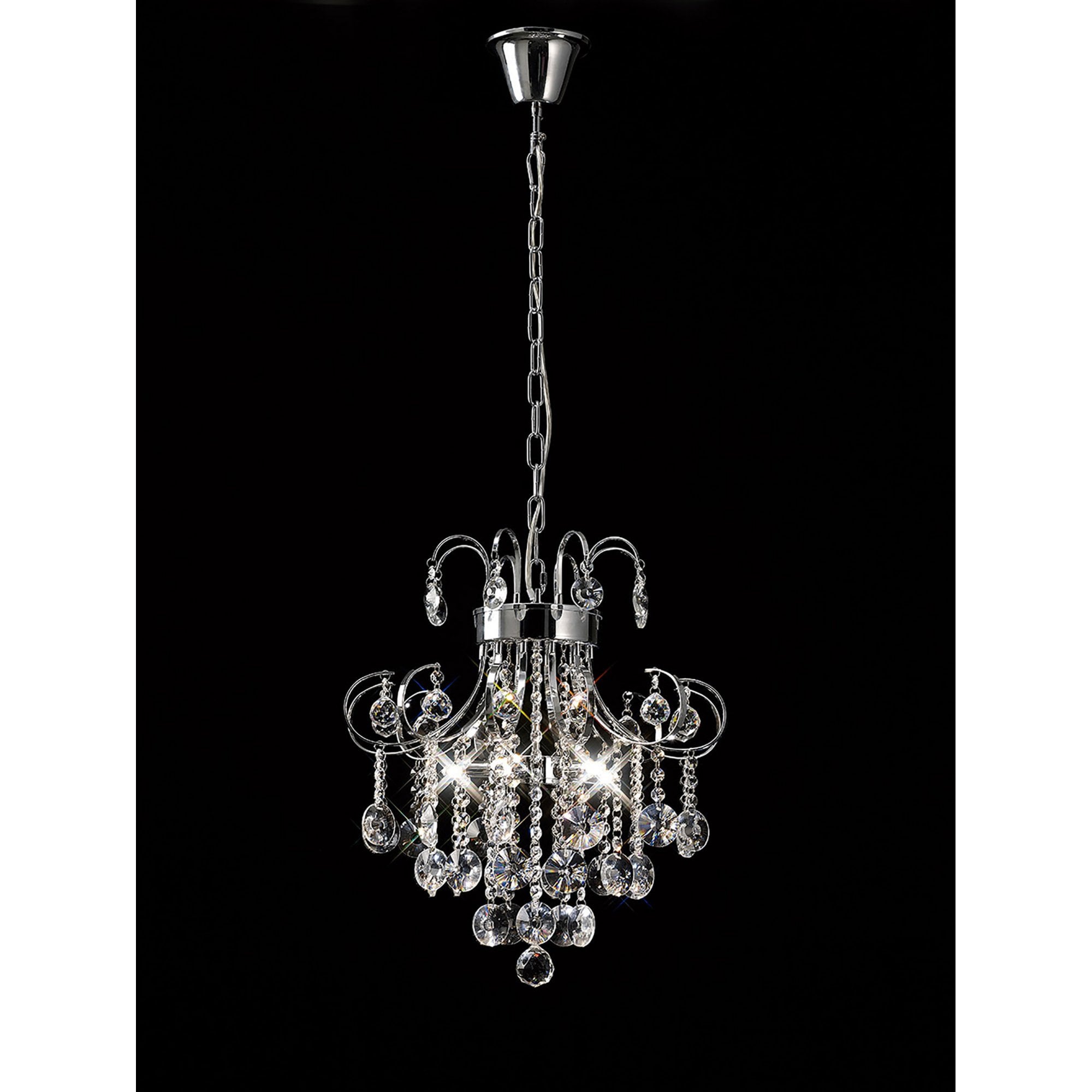 Diyas IL31054 Rosina Pendant 5 Light Polished Chrome/Crystal