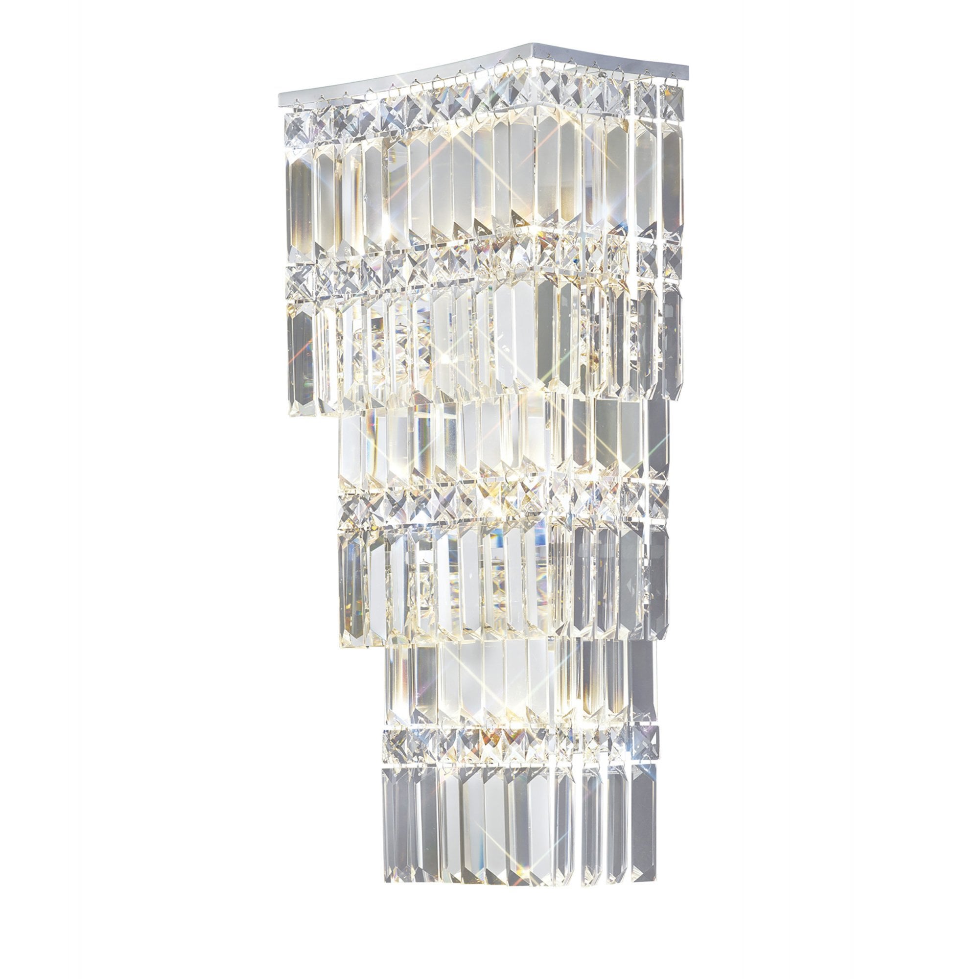 Diyas IL30640 Gianni Wall Light 4 Light Polished Chrome/Crystal
