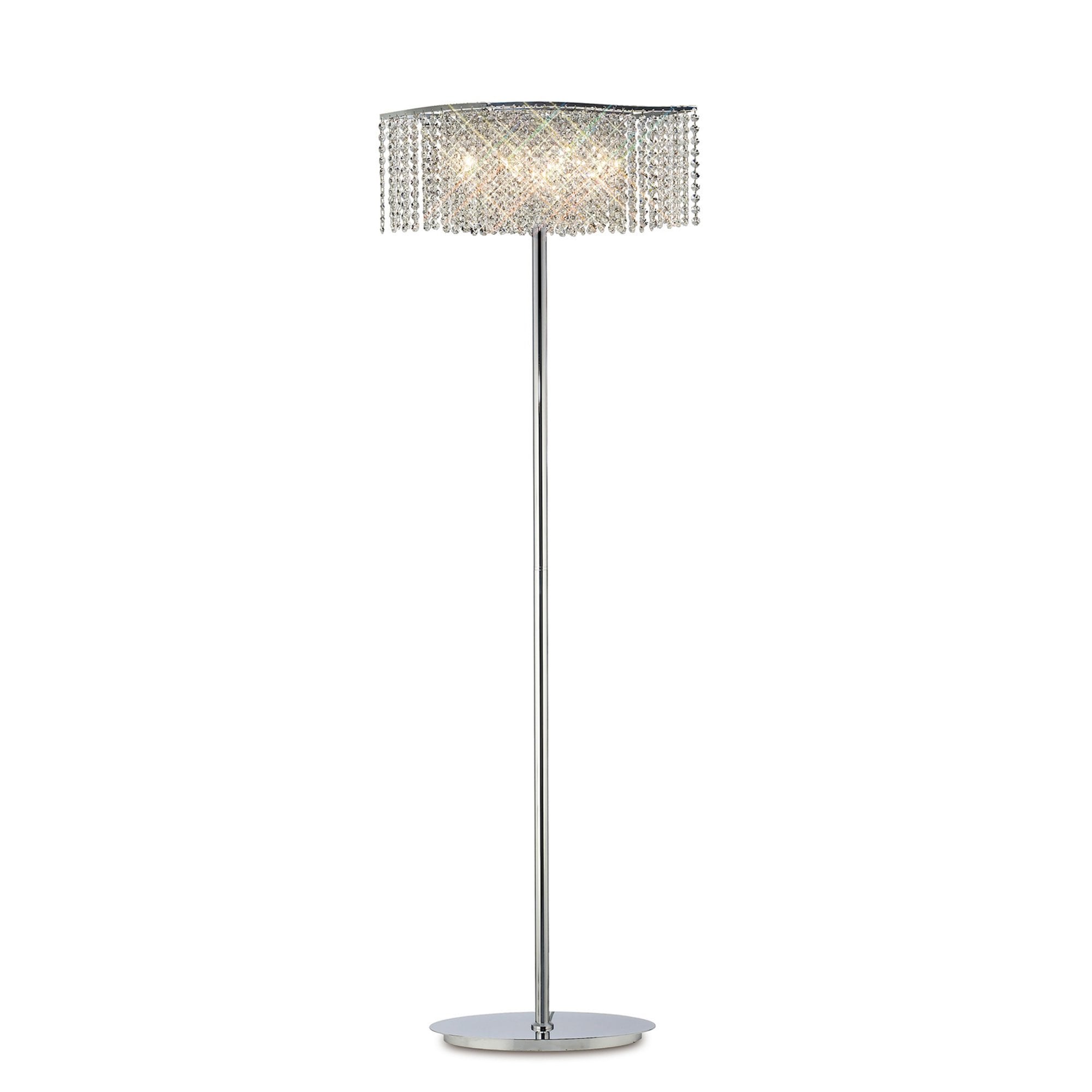 Diyas IL30576 Fabio Floor Lamp 4 Light Polished Chrome/Crystal