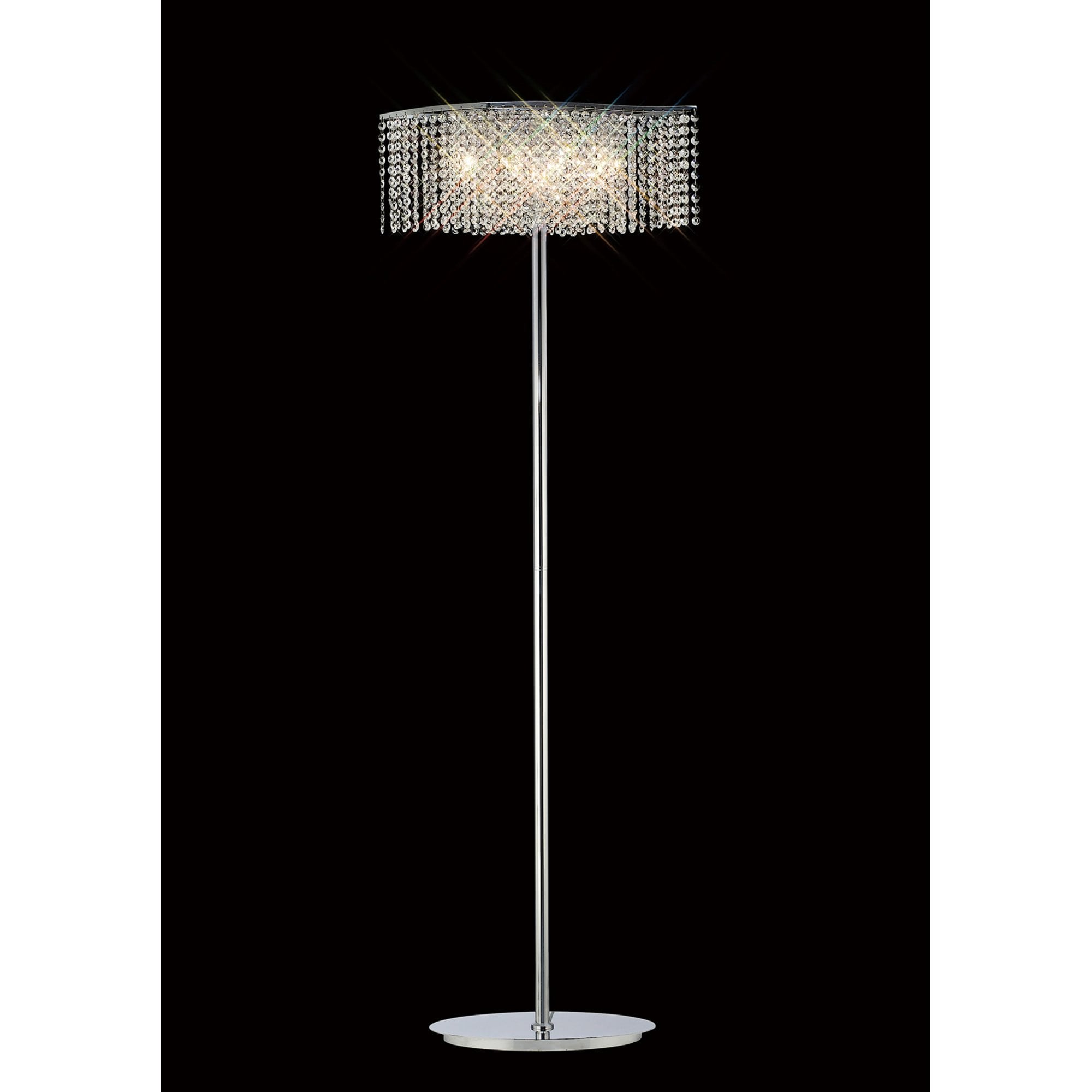 Diyas IL30576 Fabio Floor Lamp 4 Light Polished Chrome/Crystal