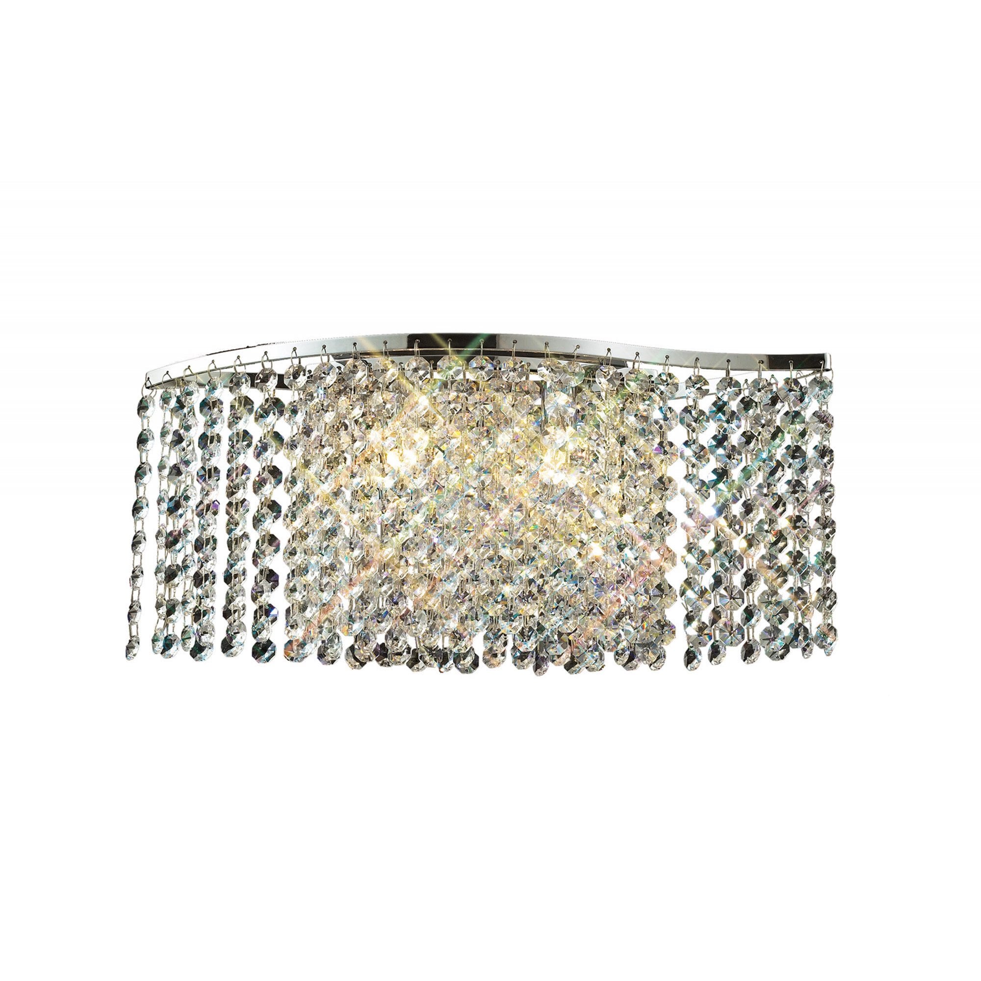 Diyas IL30571 Fabio Wall Light Switched 2 Light Polished Chrome/Crystal