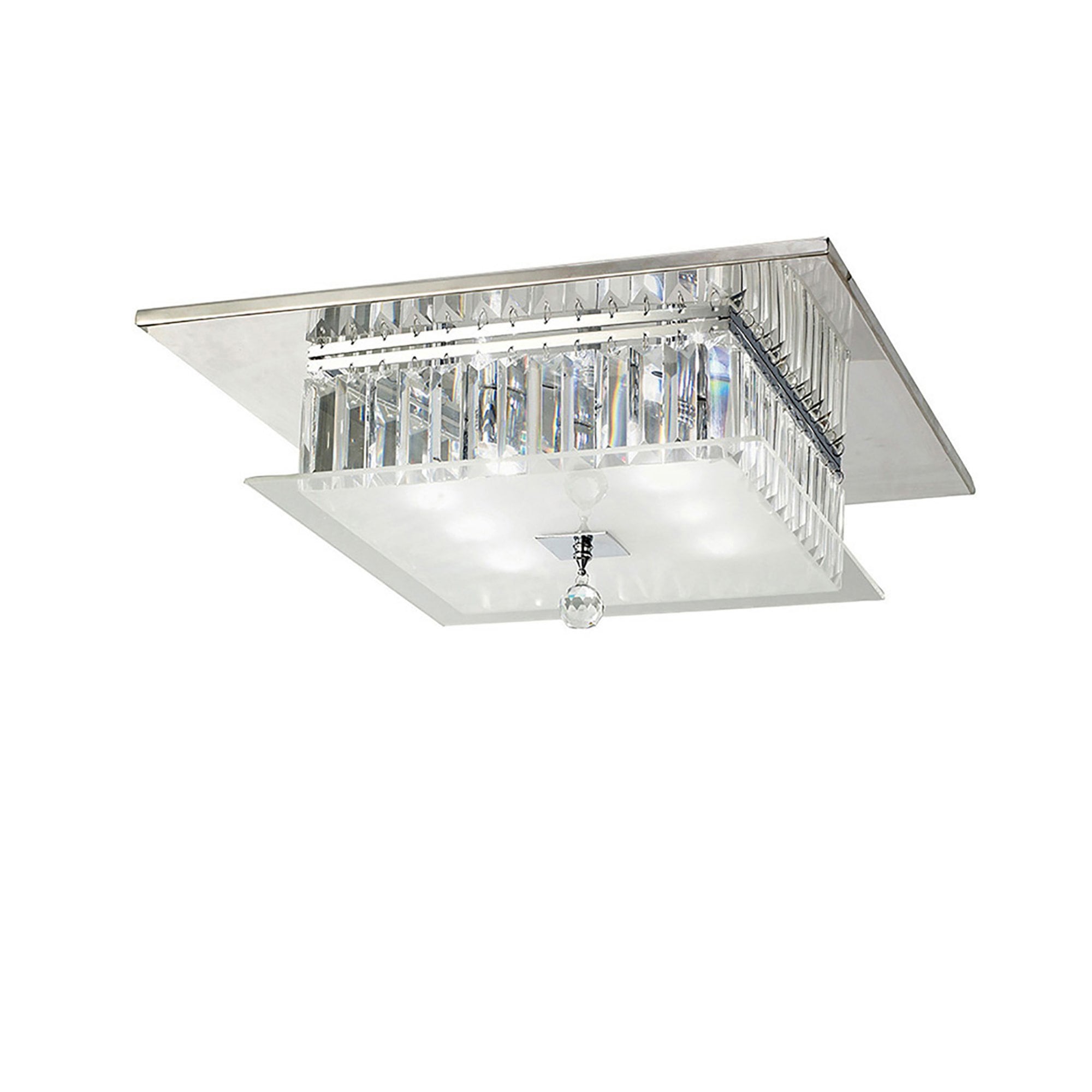 Diyas IL30246 Tosca Ceiling Square 6 Light Polished Chrome/Glass/Crystal