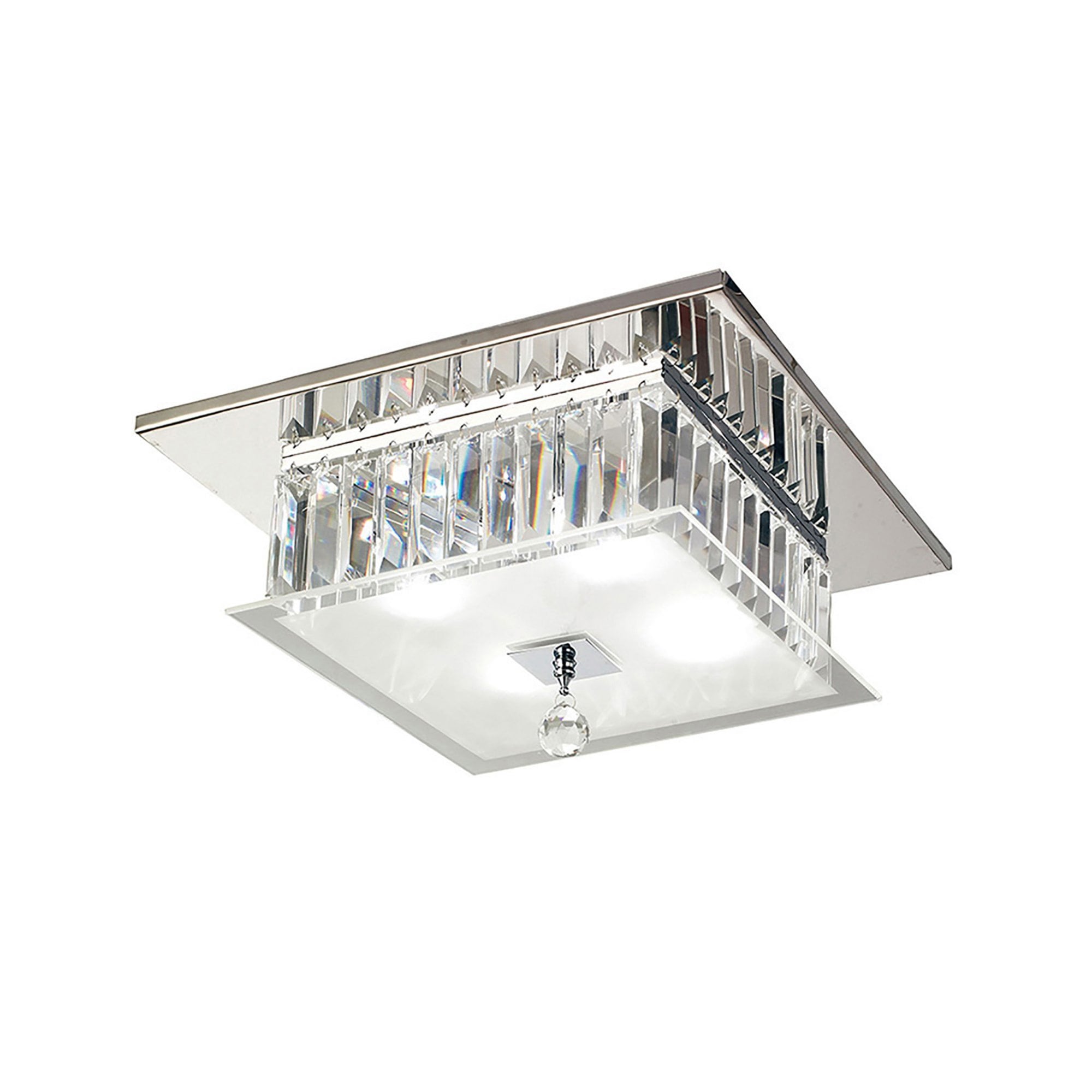 Diyas IL30245 Tosca Ceiling Square 4 Light Polished Chrome/Glass/Crystal