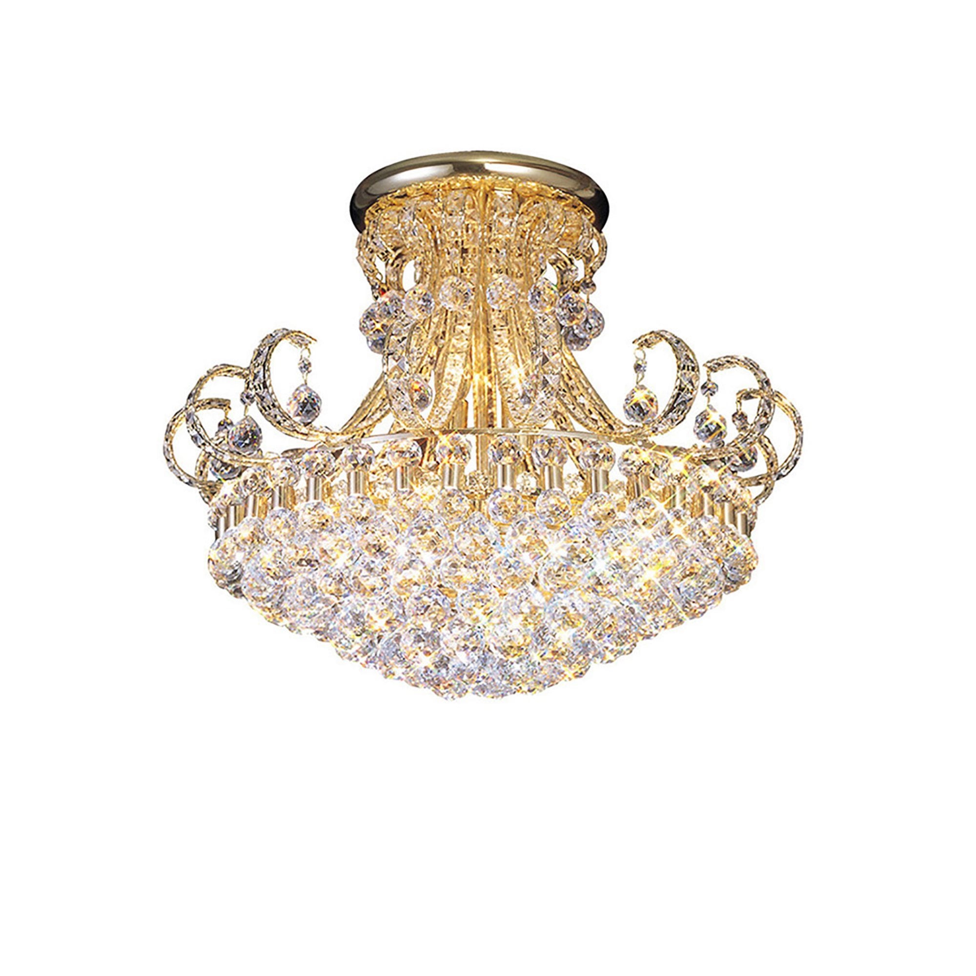 Diyas IL30007 Pearl Ceiling 12 Light French Gold/Crystal